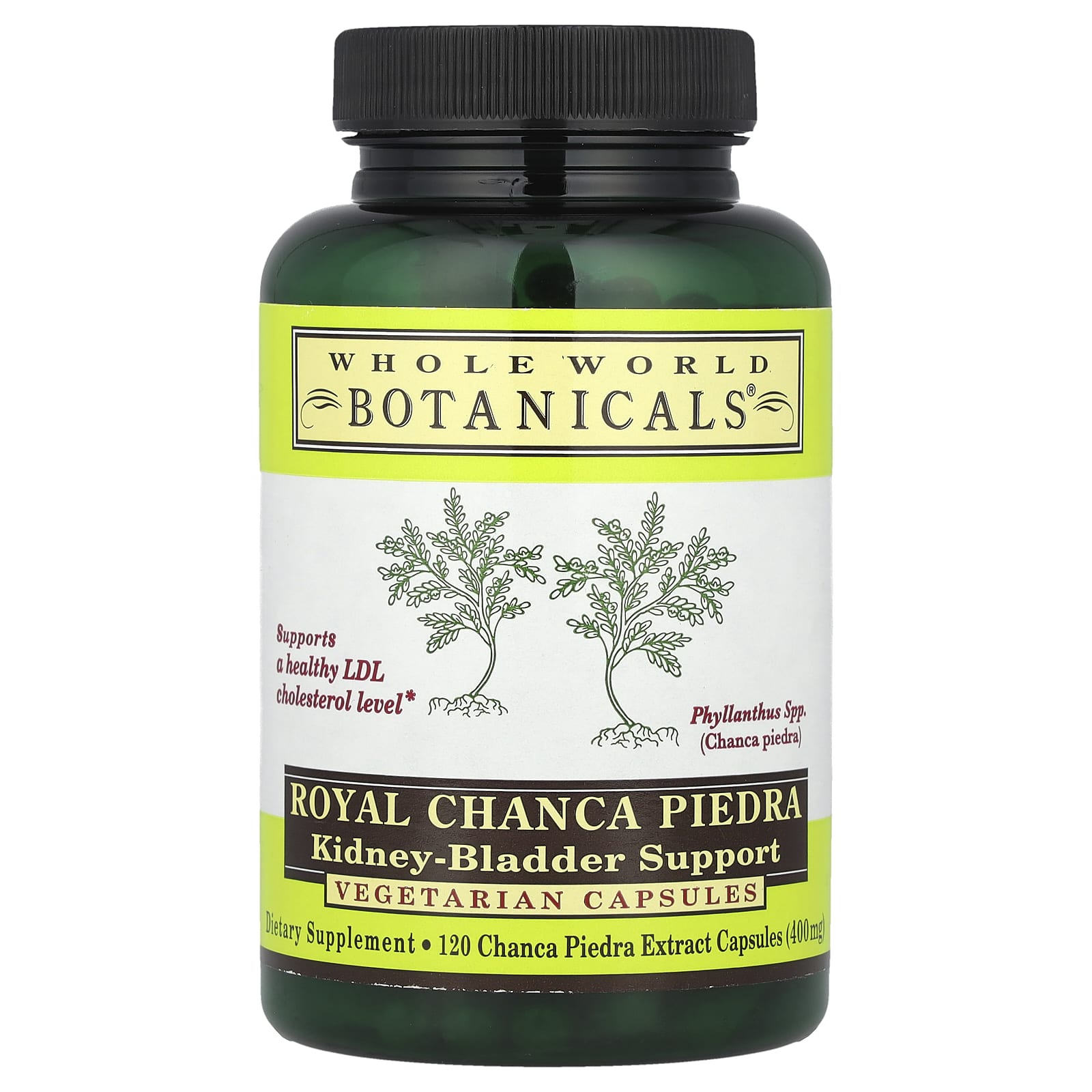 Whole World Botanicals, Royal Chanca Piedra, Kidney-Bladder Support, 400 mg, 120 Vegetarian Capsules - Image 1