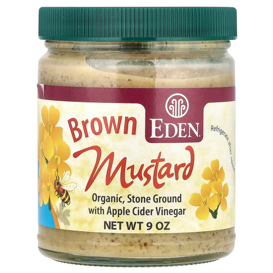 Organic Brown Mustard by Eden Foods - 9 oz (255g) - Image 1