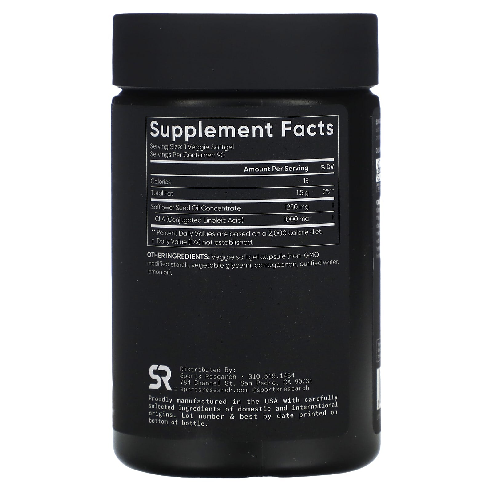 Sports Research, Vegan CLA 1250, 90 Veggie Softgels - Image 2