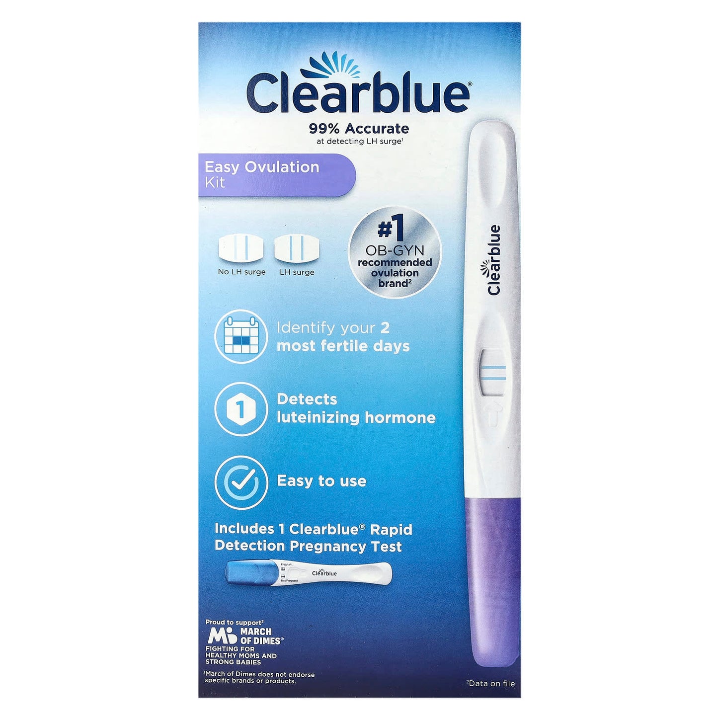 Clearblue Ovulation Kit, 10 Tests & 1 Pregnancy Test for Accurate Fertility Tracking - Image 2