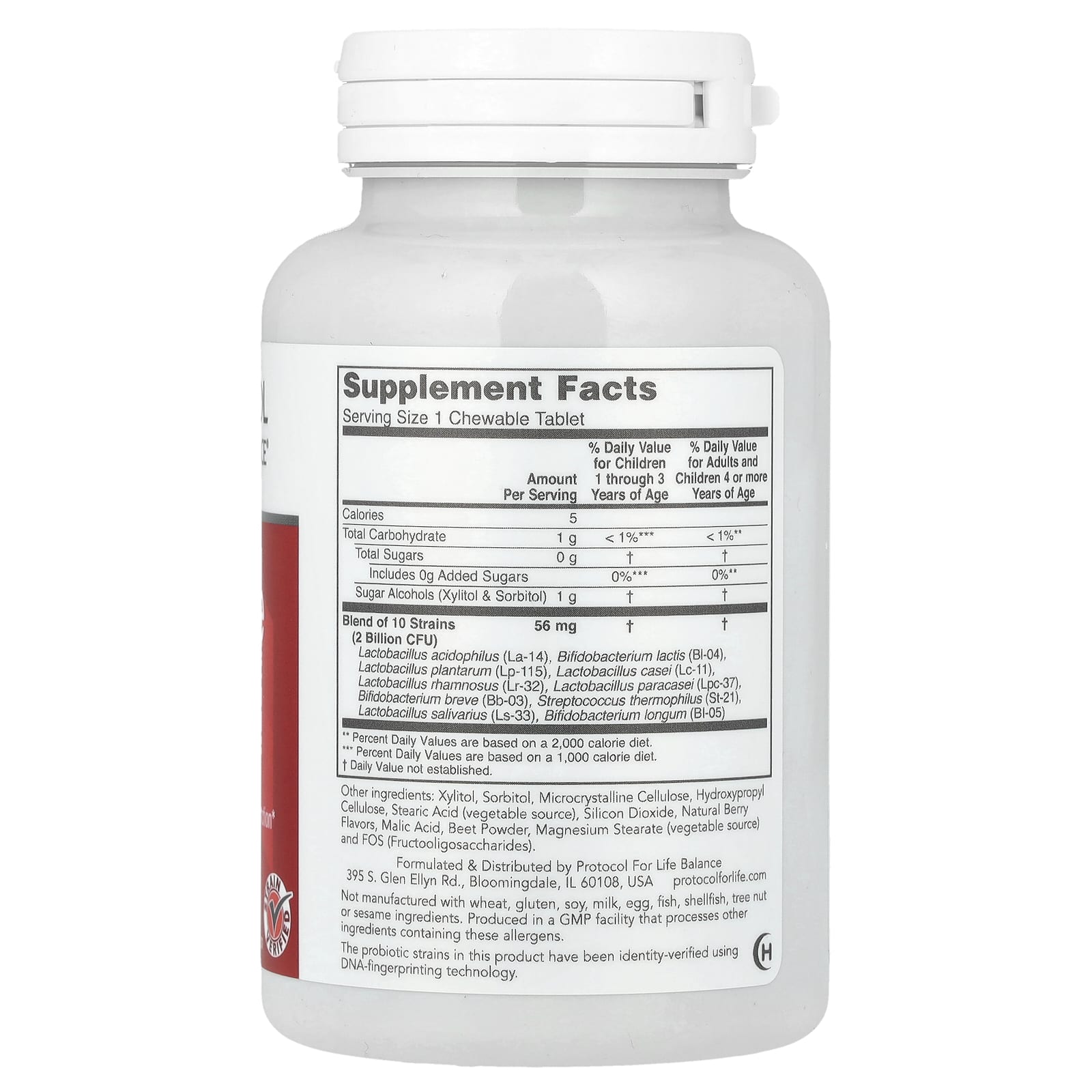 Protocol for Life Balance, Chewable Probiotic, For Children and Adults, 2 Billion, 90 Chewables