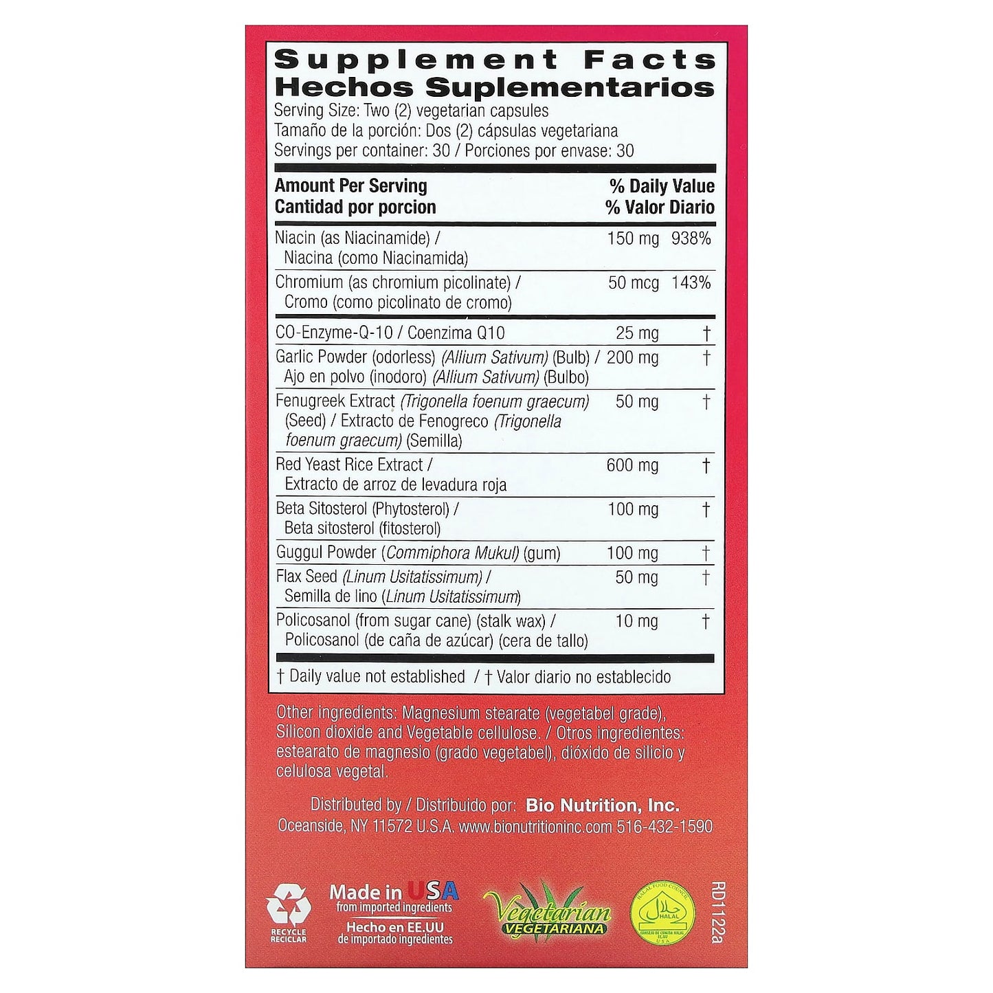 Support Cholesterol Wellness with Bio Nutrition's Vegetarian Formula - Image 2
