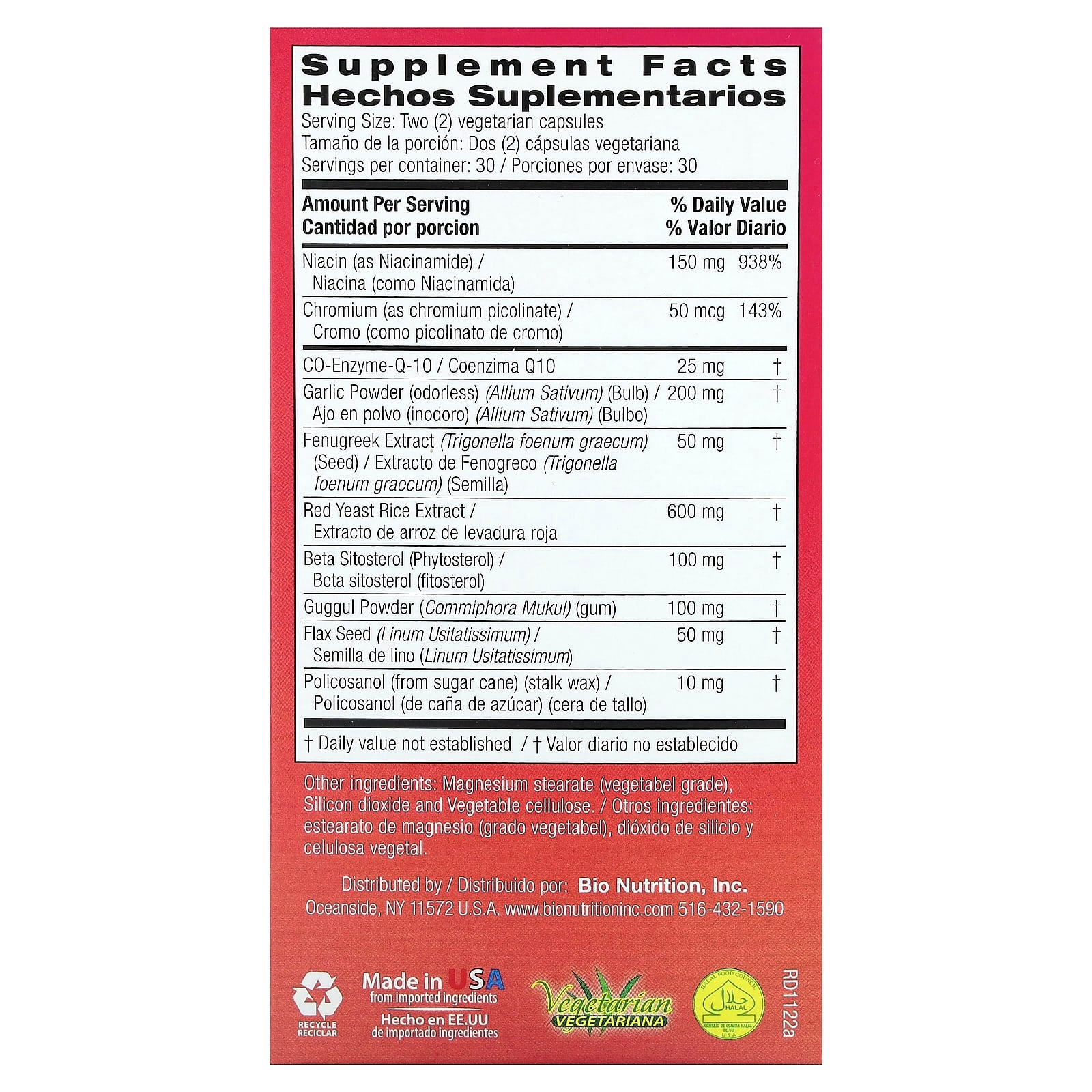 Support Cholesterol Wellness with Bio Nutrition's Vegetarian Formula - Image 2