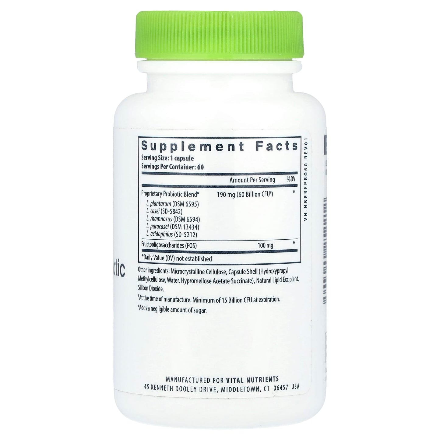 Vital Nutrients, Hyperbiotics®, Prebiotic + Probiotic, 60 Vegan Capsules - Image 2