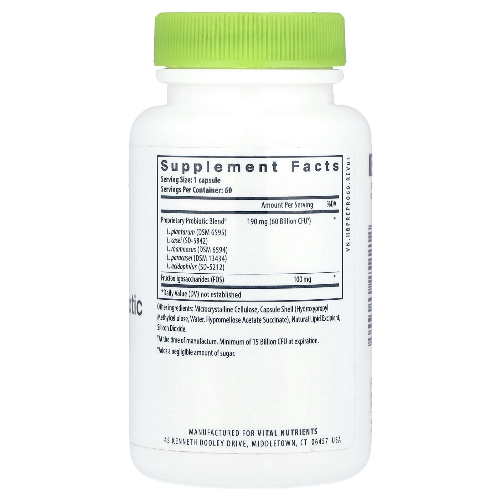 Vital Nutrients, Hyperbiotics®, Prebiotic + Probiotic, 60 Vegan Capsules - Image 2