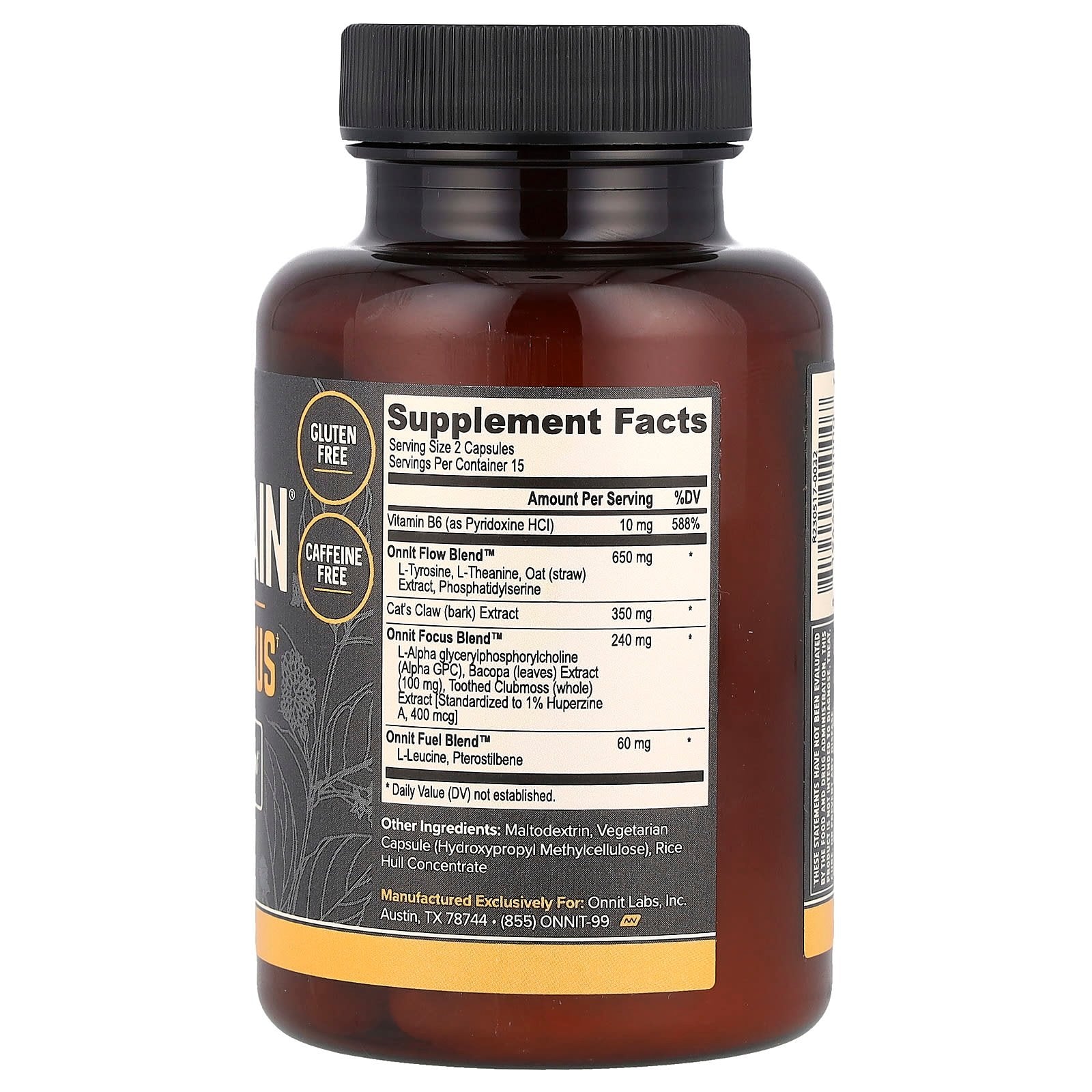 Onnit, Alpha Brain®, 30 Capsules - Image 2