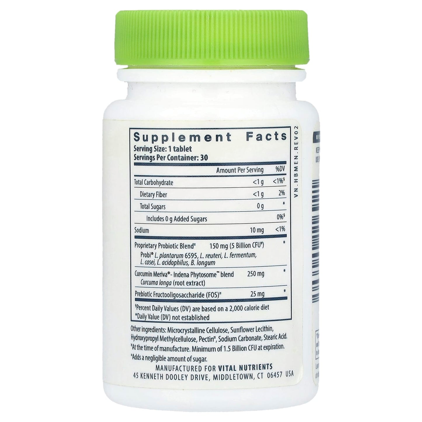 Vital Nutrients, Hyperbiotics®, Pro-Men® Probiotic, 30 Vegan Tablets - Image 2