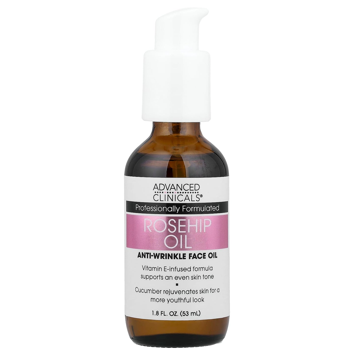 Rosehip Oil for Wrinkle-Free Skin by Advanced Clinicals, 1.8 fl oz - Image 1