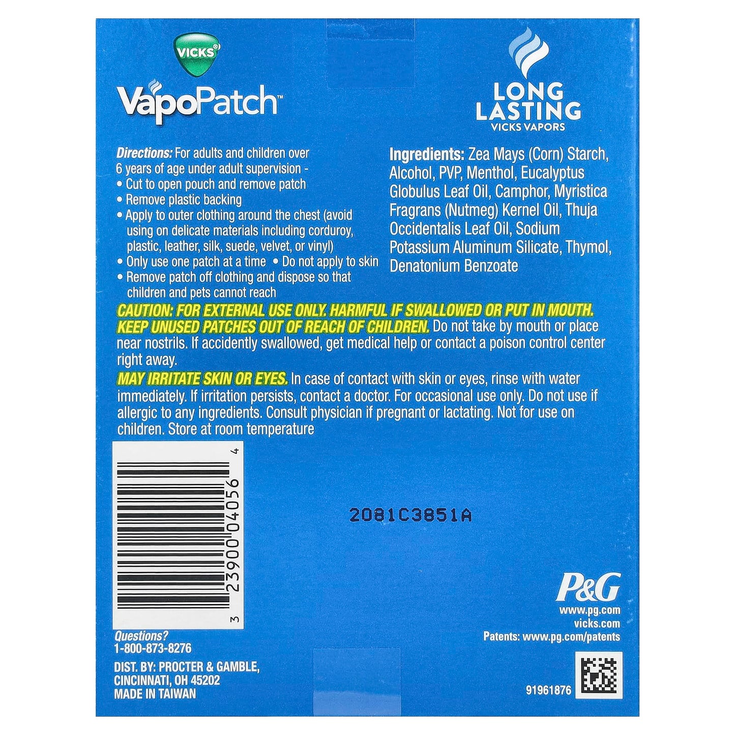 Vicks, VapoPatch™, Soothing Vapors, 5 Wearable Aroma Patches - Image 2