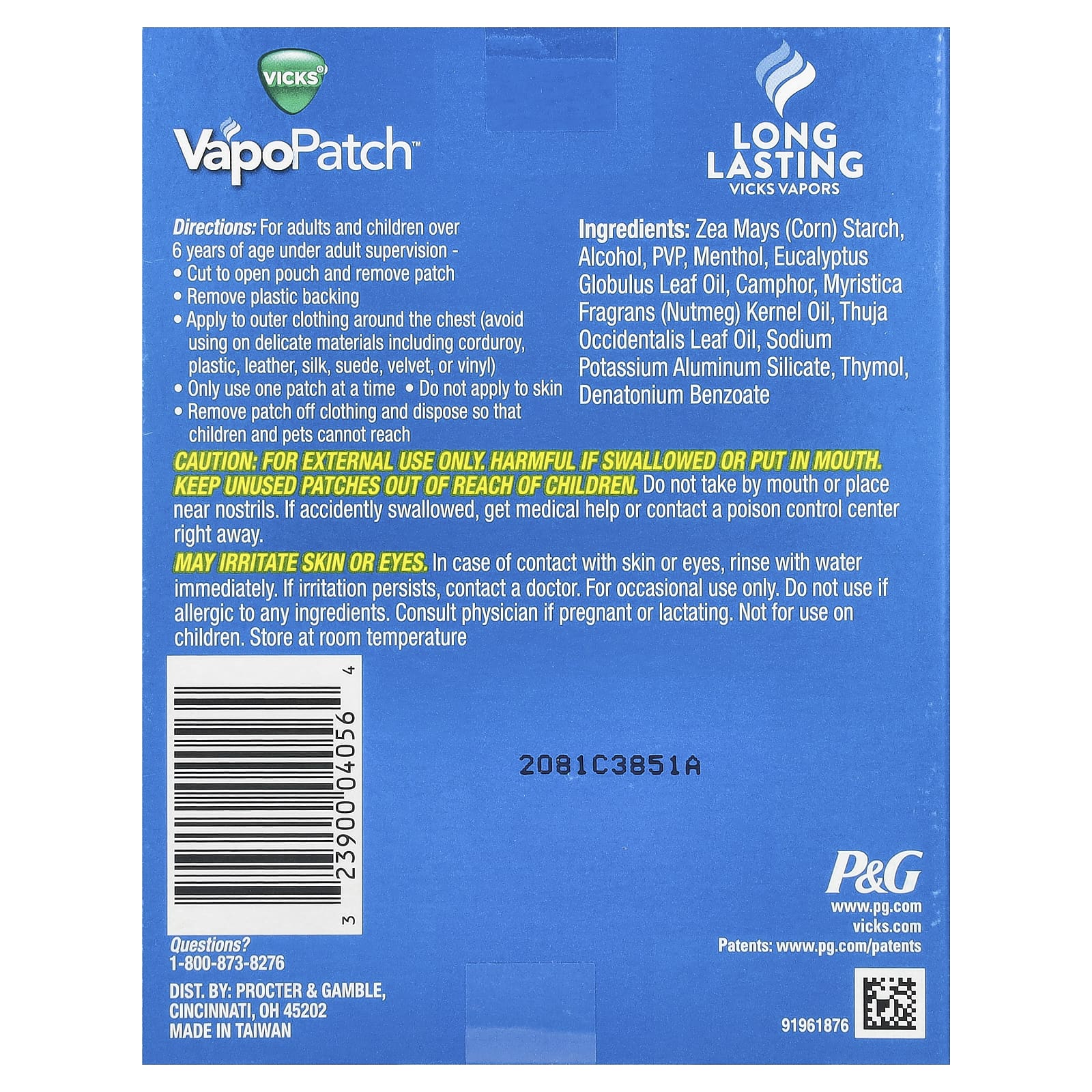 Vicks, VapoPatch™, Soothing Vapors, 5 Wearable Aroma Patches - Image 2