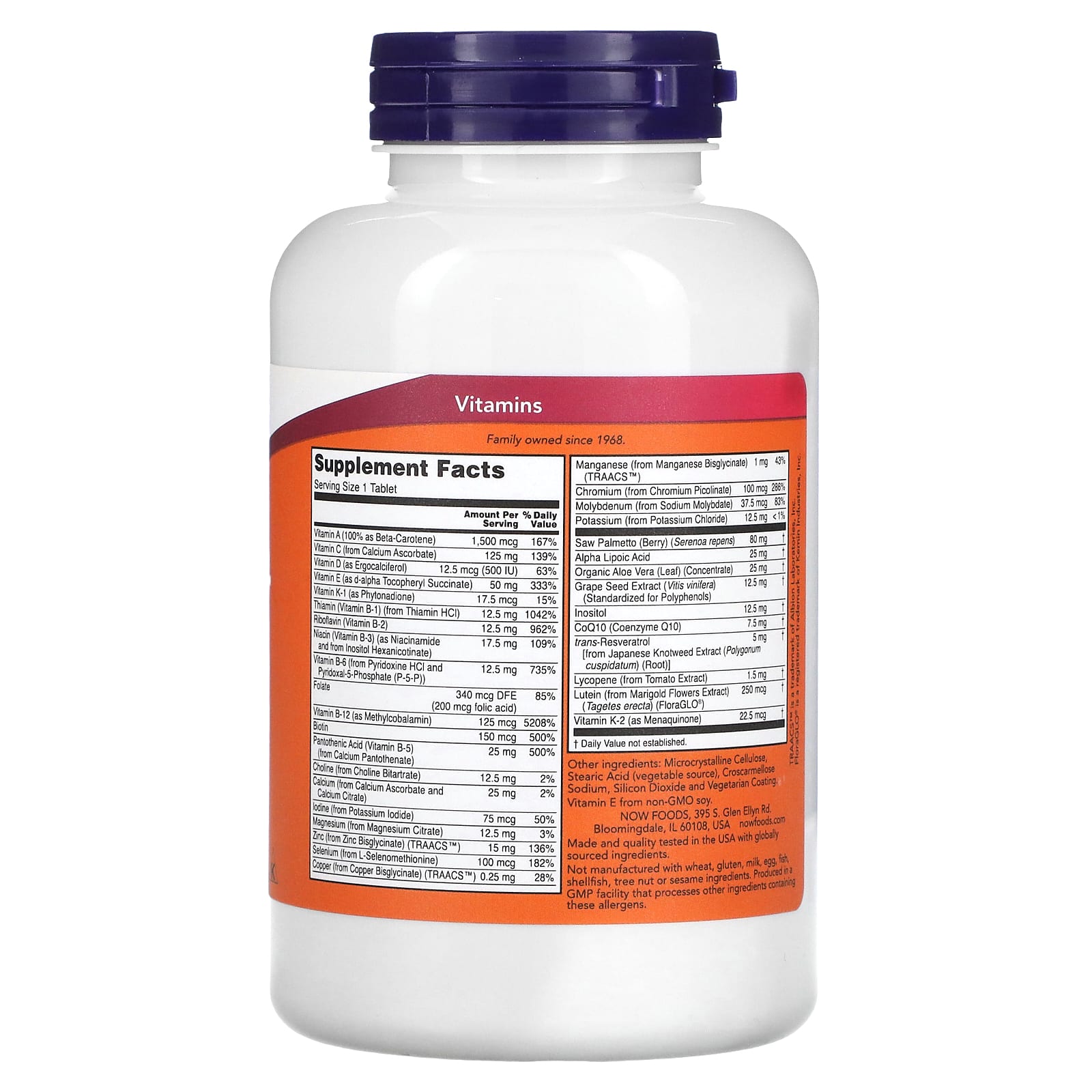 NOW Foods, ADAM, Superior Men's Multi, 120 Tablets - Image 2