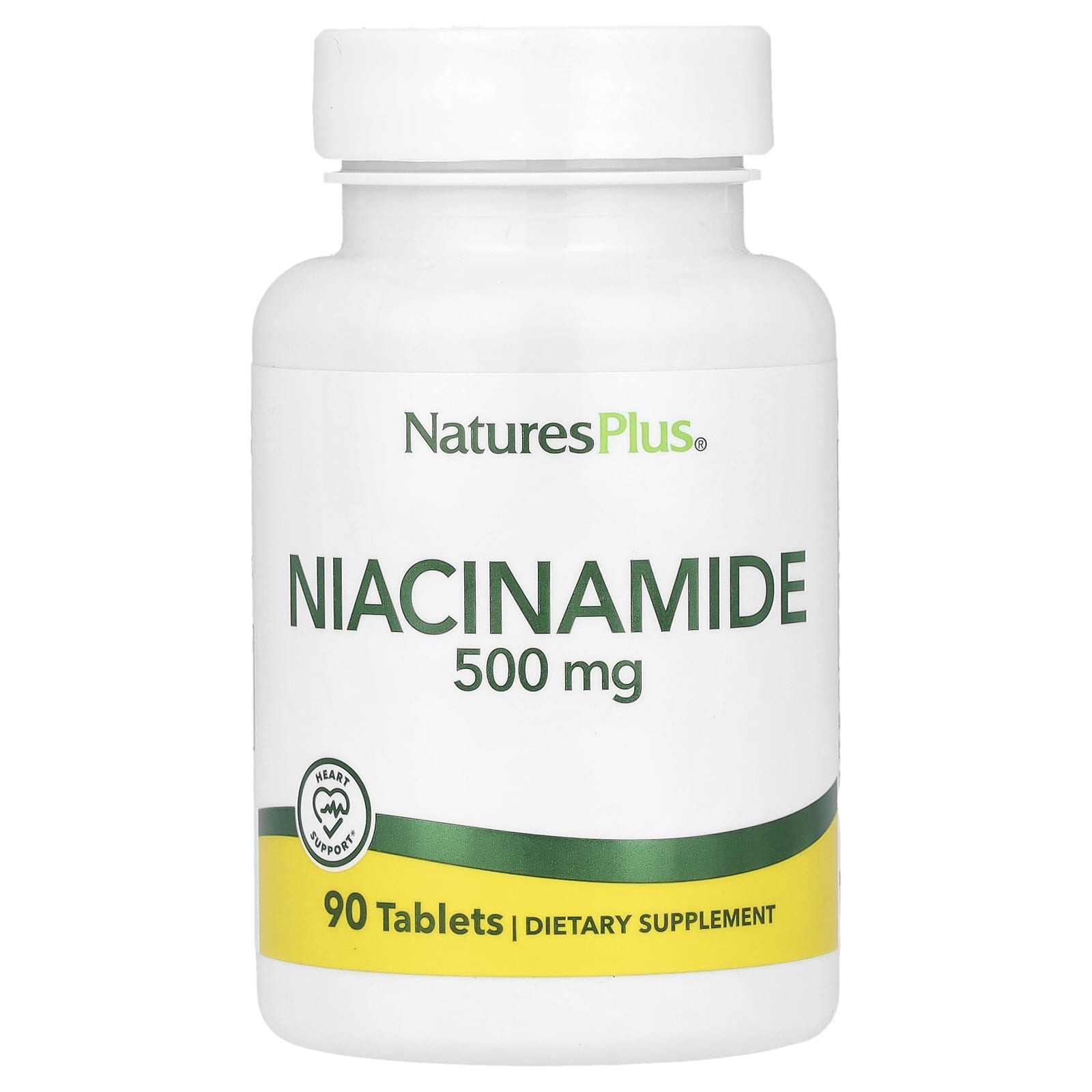 NaturesPlus, Niacinamide, 500 mg, 90 Tablets - Image 1