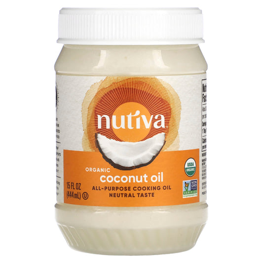 Nutiva, All-Purpose Cooking Oil, Organic Coconut Oil, 15 fl oz (444 ml) - Image 1