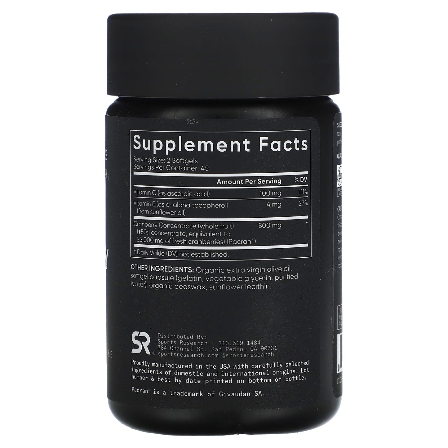 Sports Research, Cranberry Fruit Complex, 90 Softgels - Image 2
