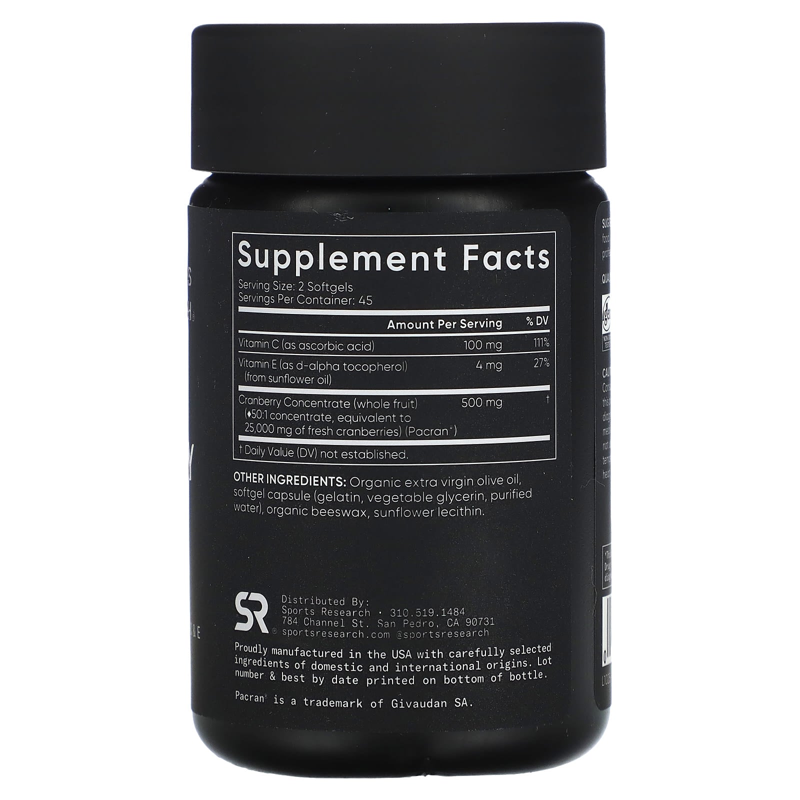 Sports Research, Cranberry Fruit Complex, 90 Softgels - Image 2