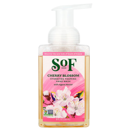 SoF, Hydrating Foaming Hand Wash with Agave Nectar, Cherry Blossom, 8 fl oz (236 ml) - Image 1