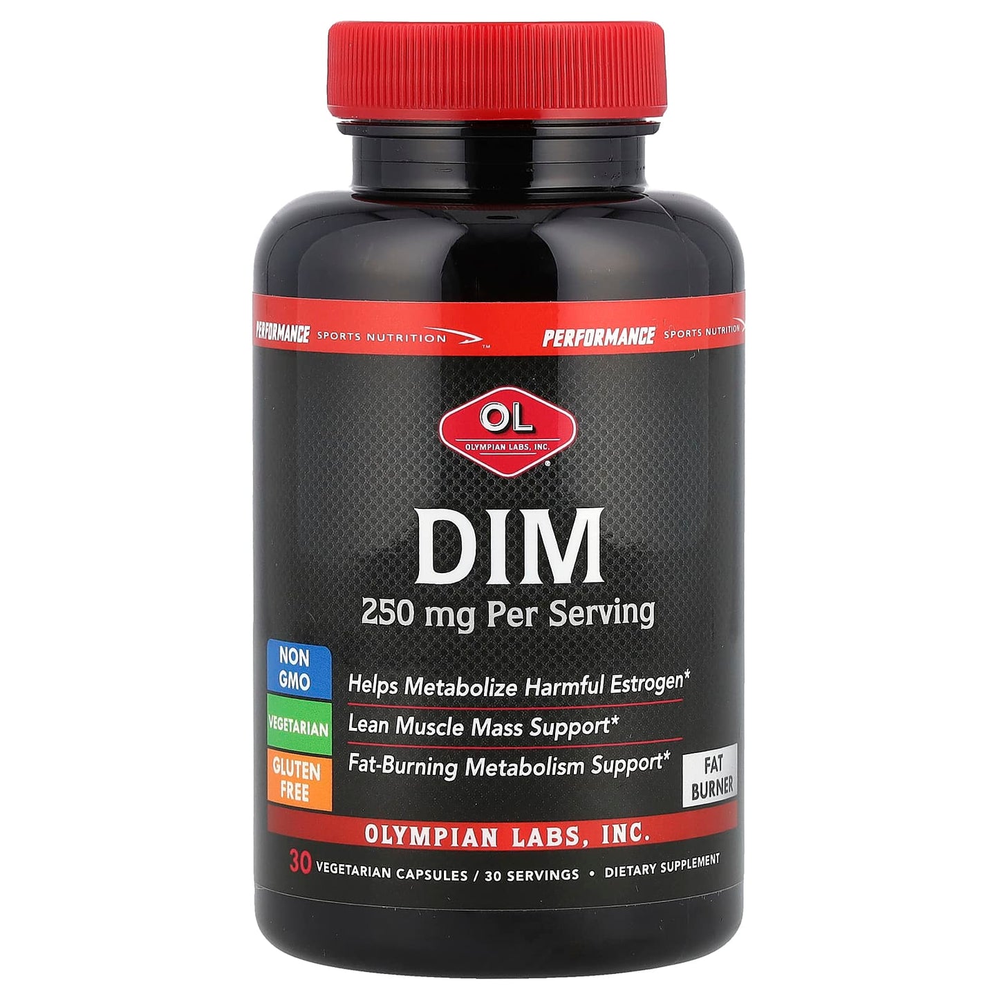 Olympian Labs, DIM, 30 Vegetarian Capsules - Image 1