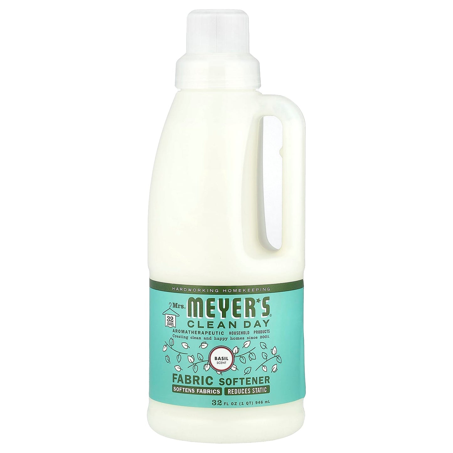 Mrs. Meyers Clean Day, Fabric Softener, Basil, 32 fl oz (946 ml) - Image 1