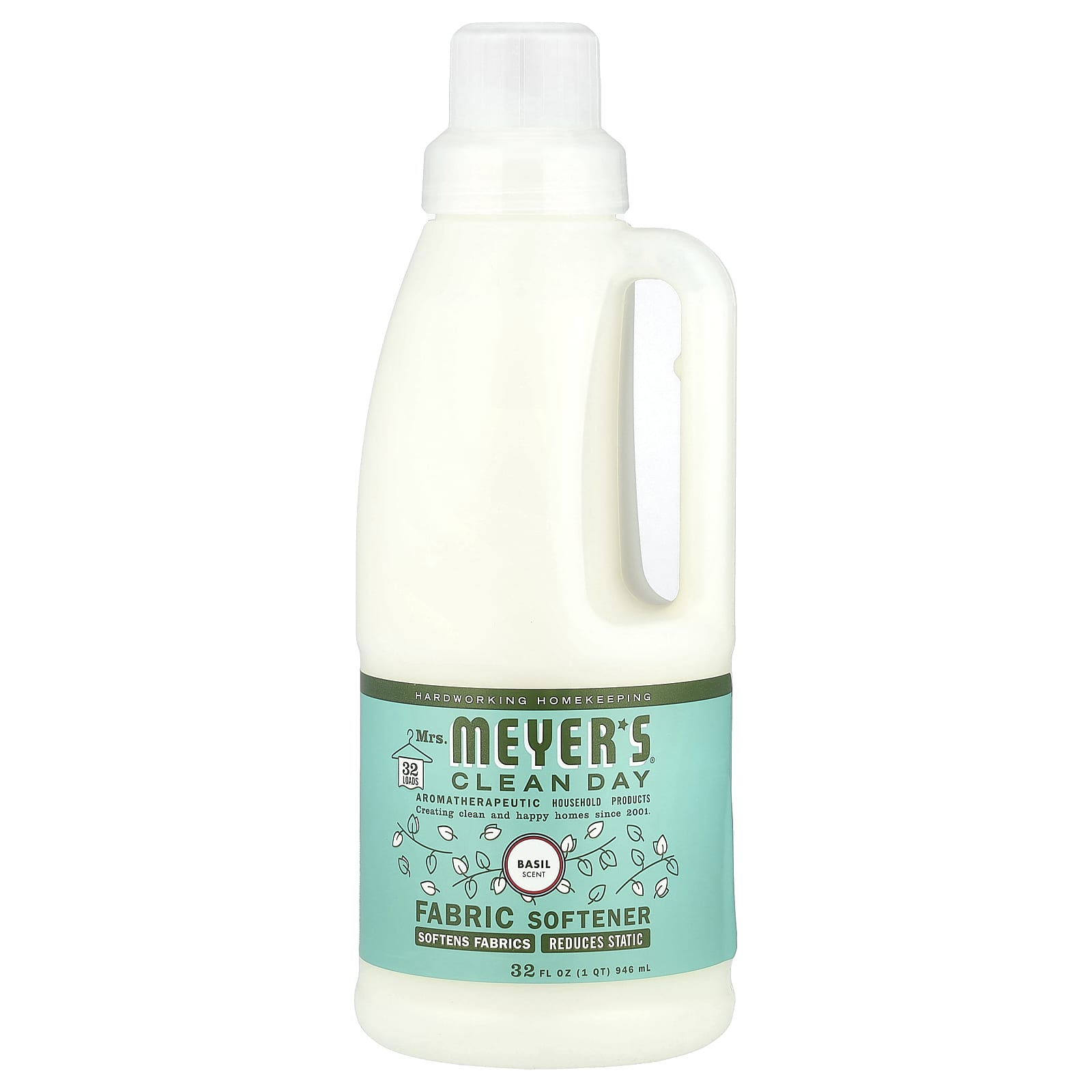 Mrs. Meyers Clean Day, Fabric Softener, Basil, 32 fl oz (946 ml) - Image 1