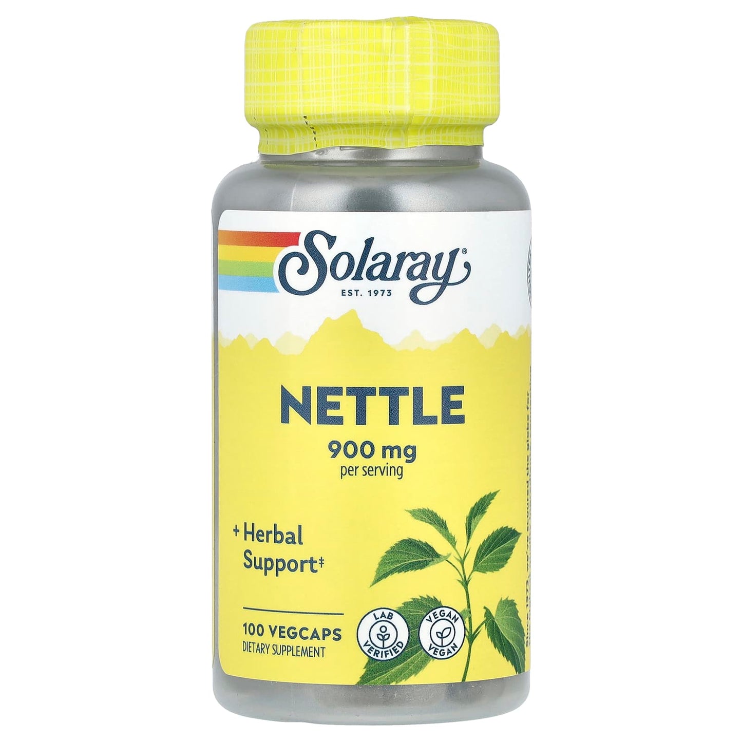 Solaray, Nettle, 100 VegCaps (450 mg Per Capsule) - Image 1