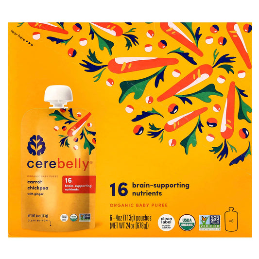 Boost Baby Brain Development with USDA Organic Carrot Chickpea Puree - Image 1