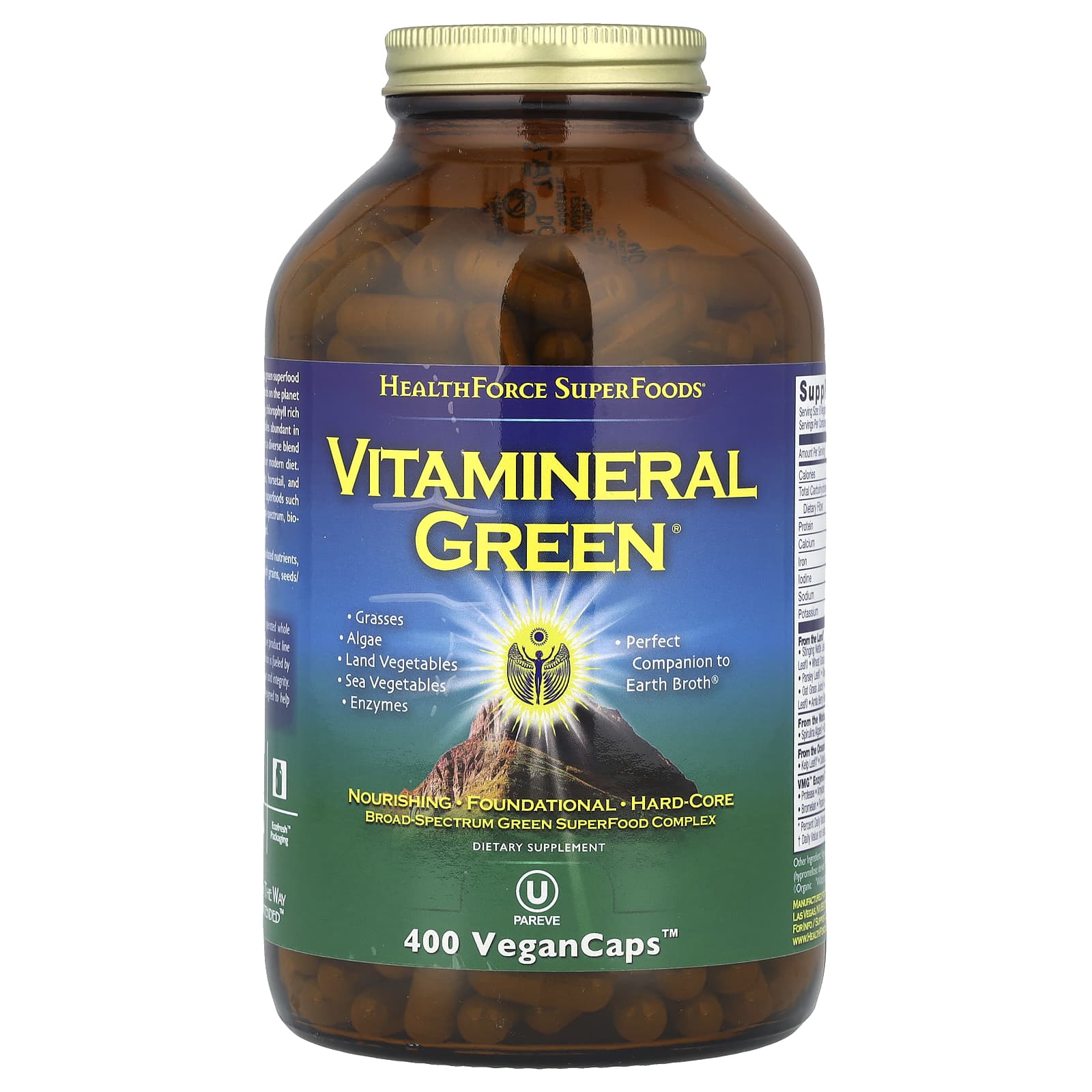HealthForce Superfoods, Vitamineral Green Green Superfood Complex 400 VeganCaps - Image 1