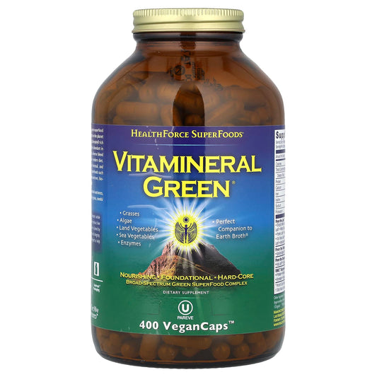 HealthForce Superfoods, Vitamineral Green Green Superfood Complex 400 VeganCaps - Image 1
