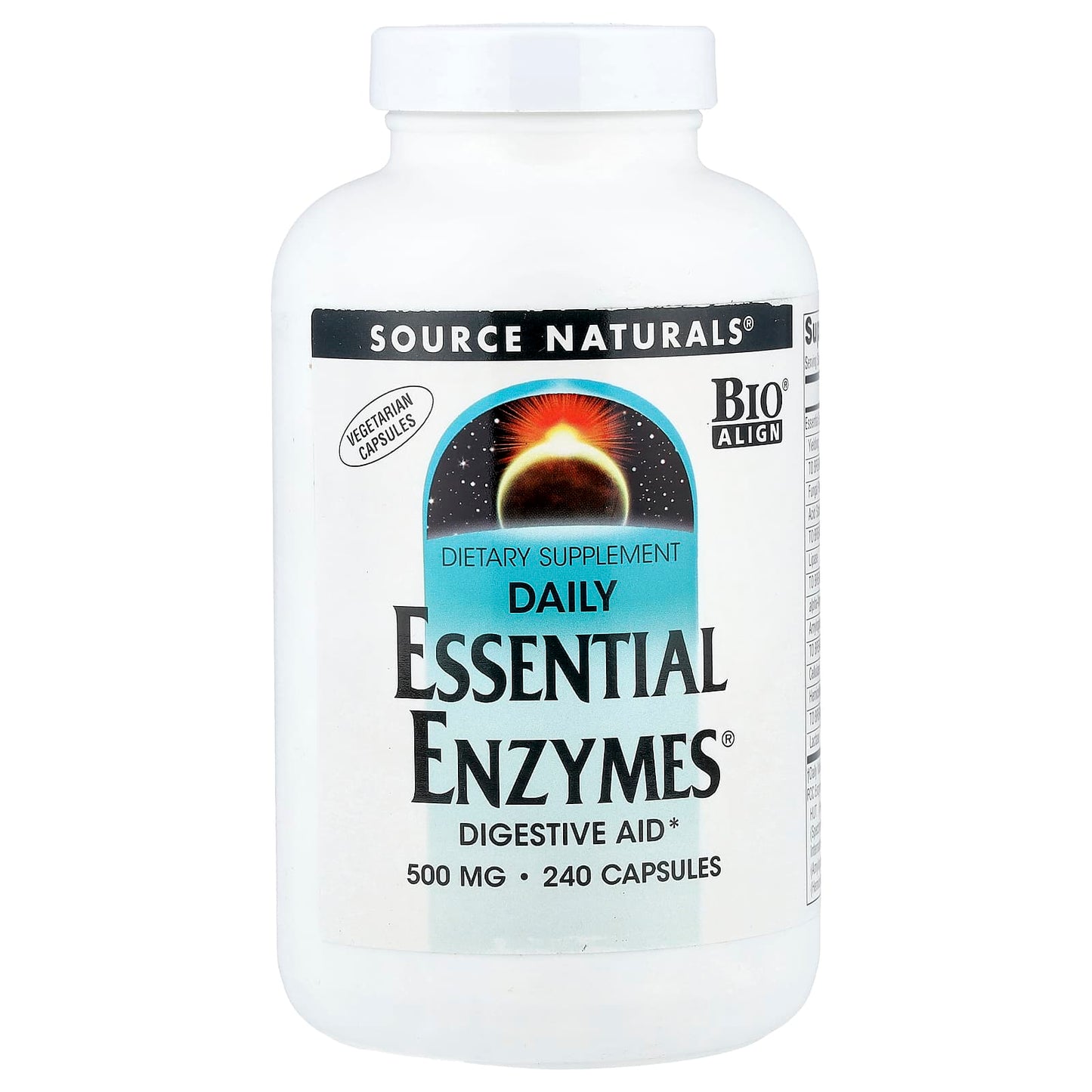 Source Naturals, Daily Essential Enzymes®, 240 Vegetarian Capsules - Image 1
