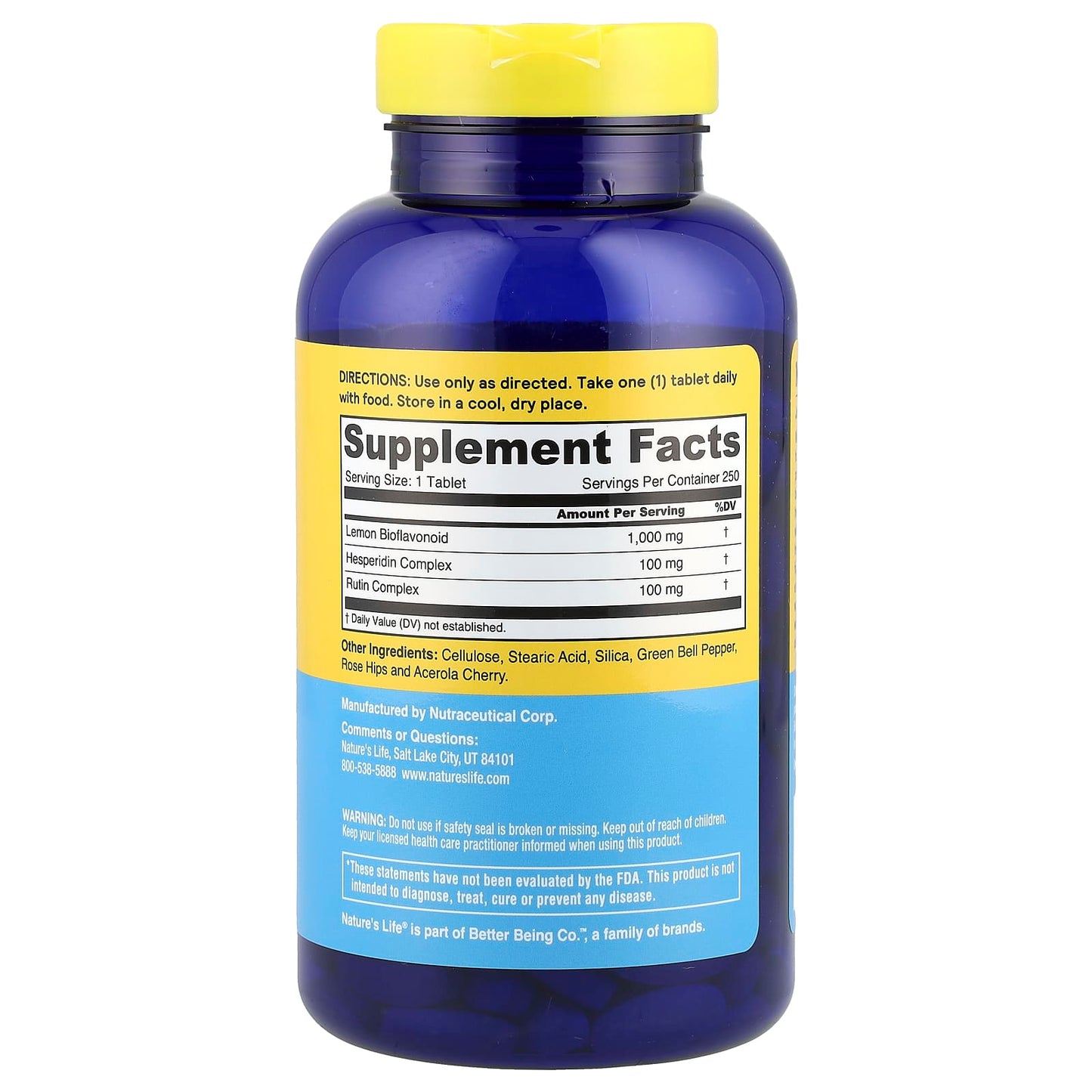 Nature's Life, Lemon Bioflavonoids, 1,000 mg, 250 Tablets - Image 2