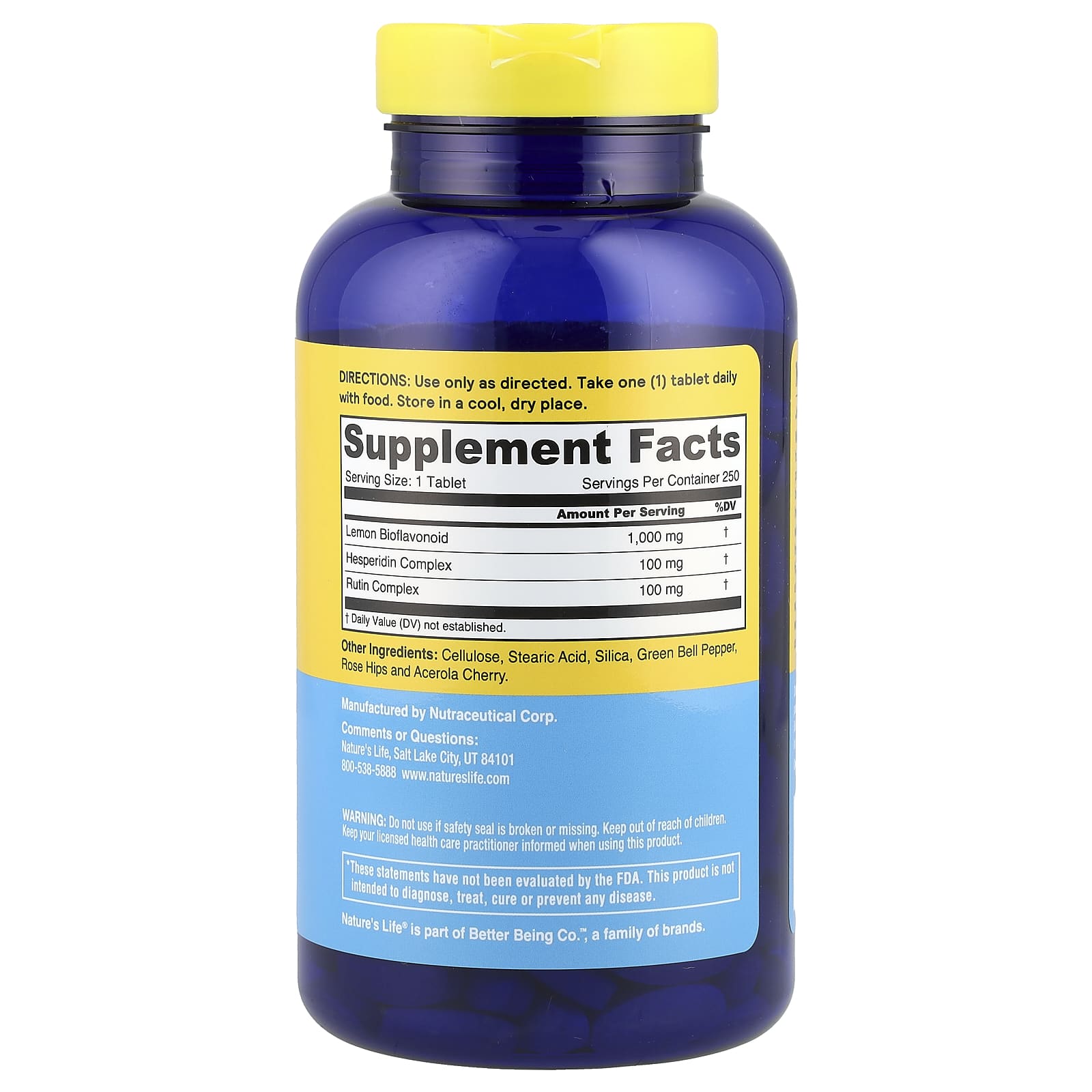Nature's Life, Lemon Bioflavonoids, 1,000 mg, 250 Tablets - Image 2