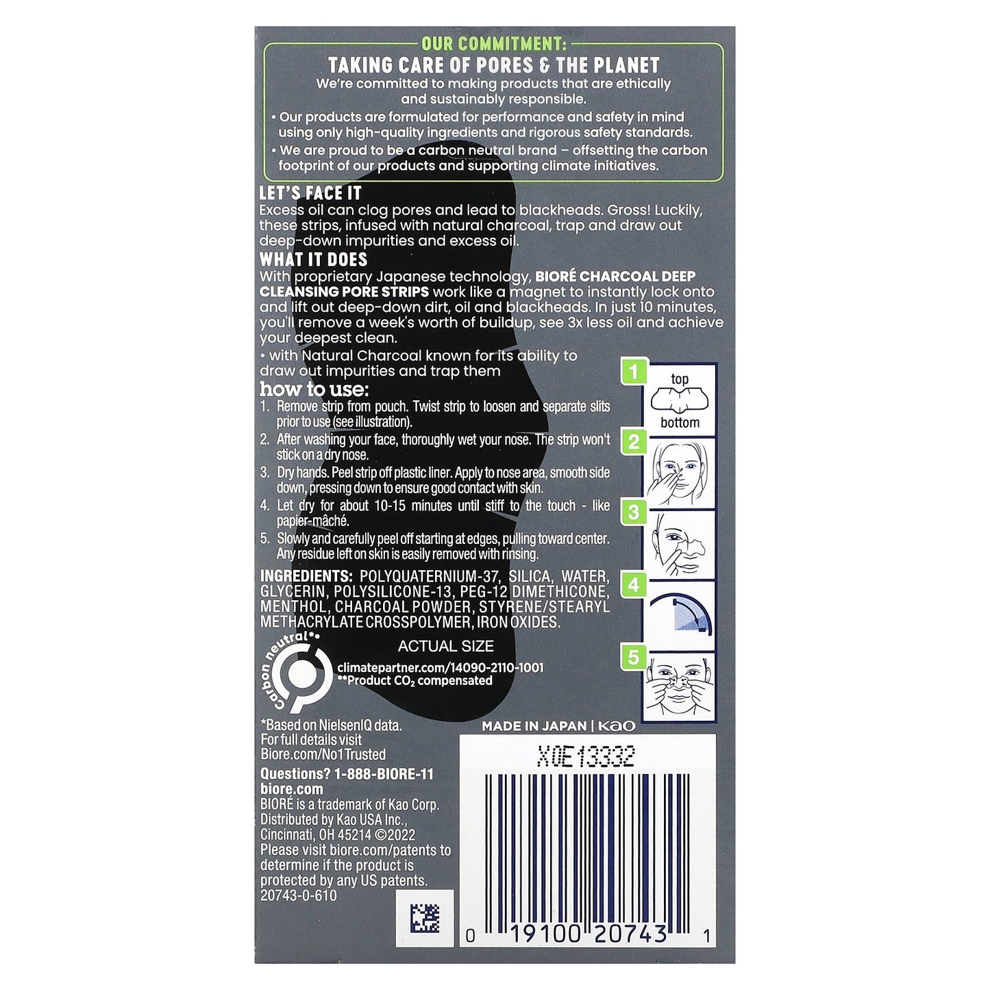 Deep Cleanse with Biore Charcoal Pore Strips - Oil Control & Blackhead Removal - Image 2