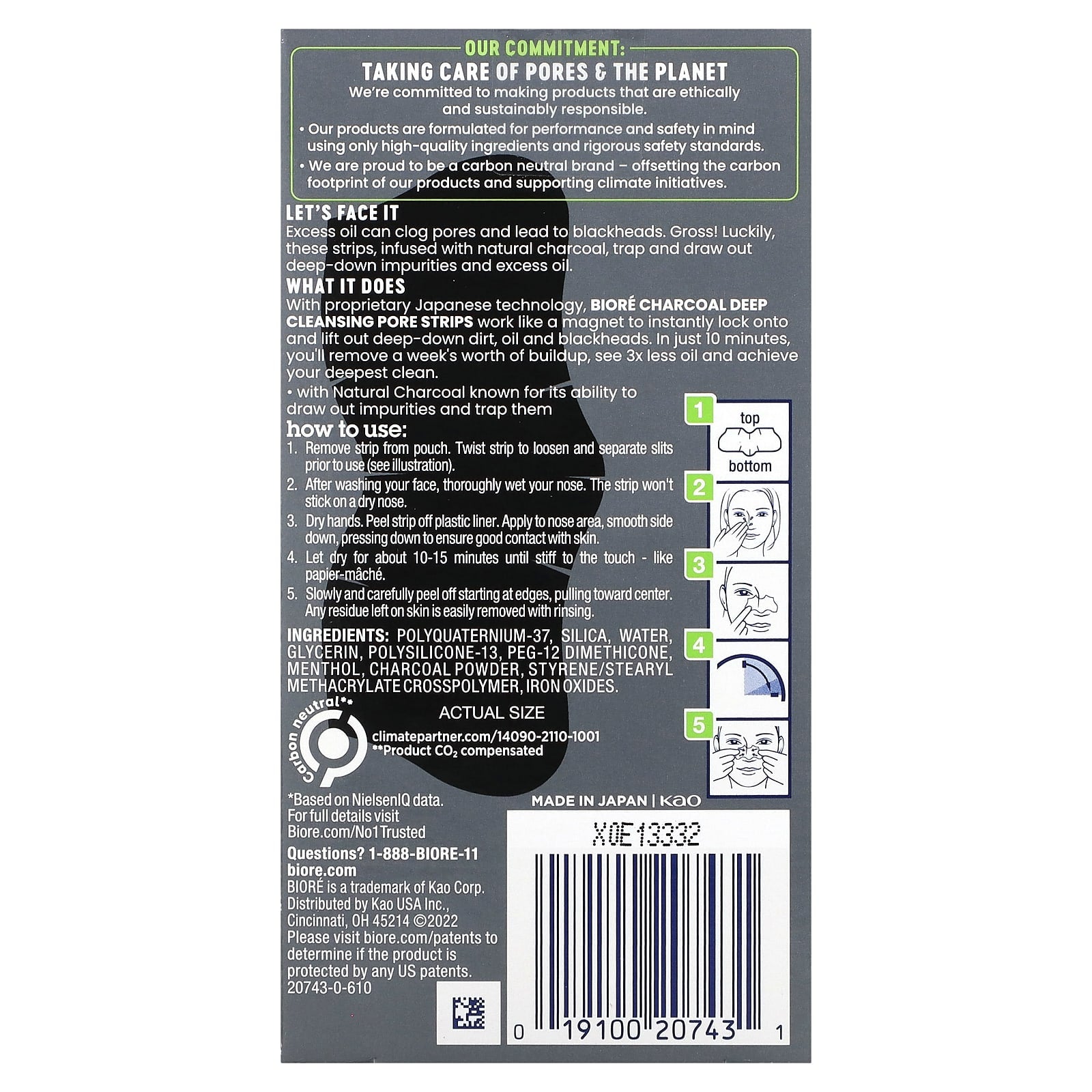 Deep Cleanse with Biore Charcoal Pore Strips - Oil Control & Blackhead Removal - Image 2
