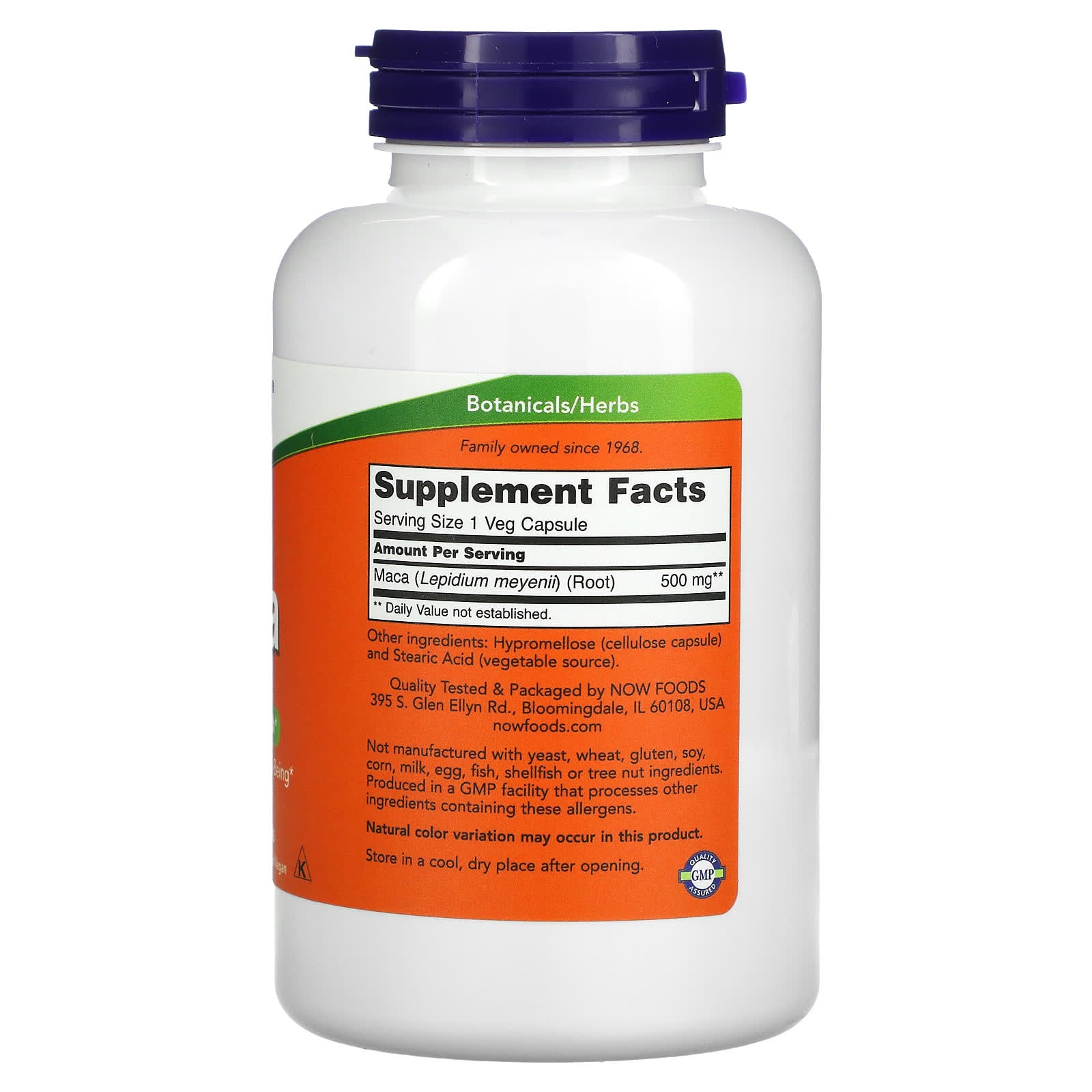 NOW Foods, Maca, 500 mg, 250 Veg Capsules - Image 2