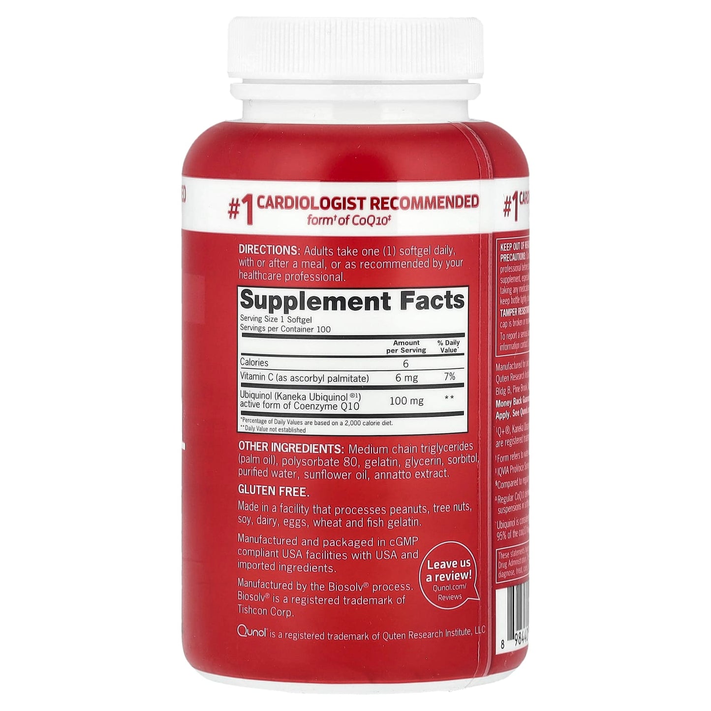 Qunol, Mega CoQ10 Ubiquinol, 100 Softgels - Image 2
