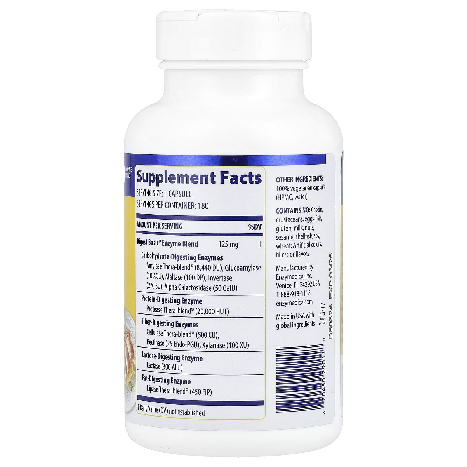 Digestive Health Made Easy - Enzymedica Digest Basic Capsules - Image 2