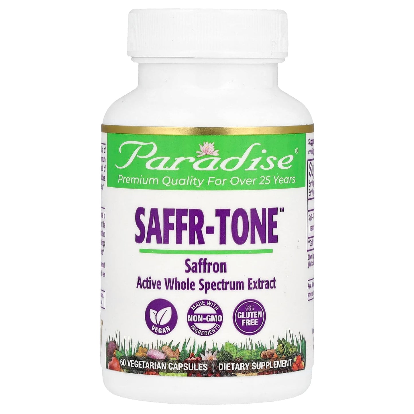 Paradise Herbs, Saffr-Tone, 15 mg, 60 Vegetarian Capsules - Image 1
