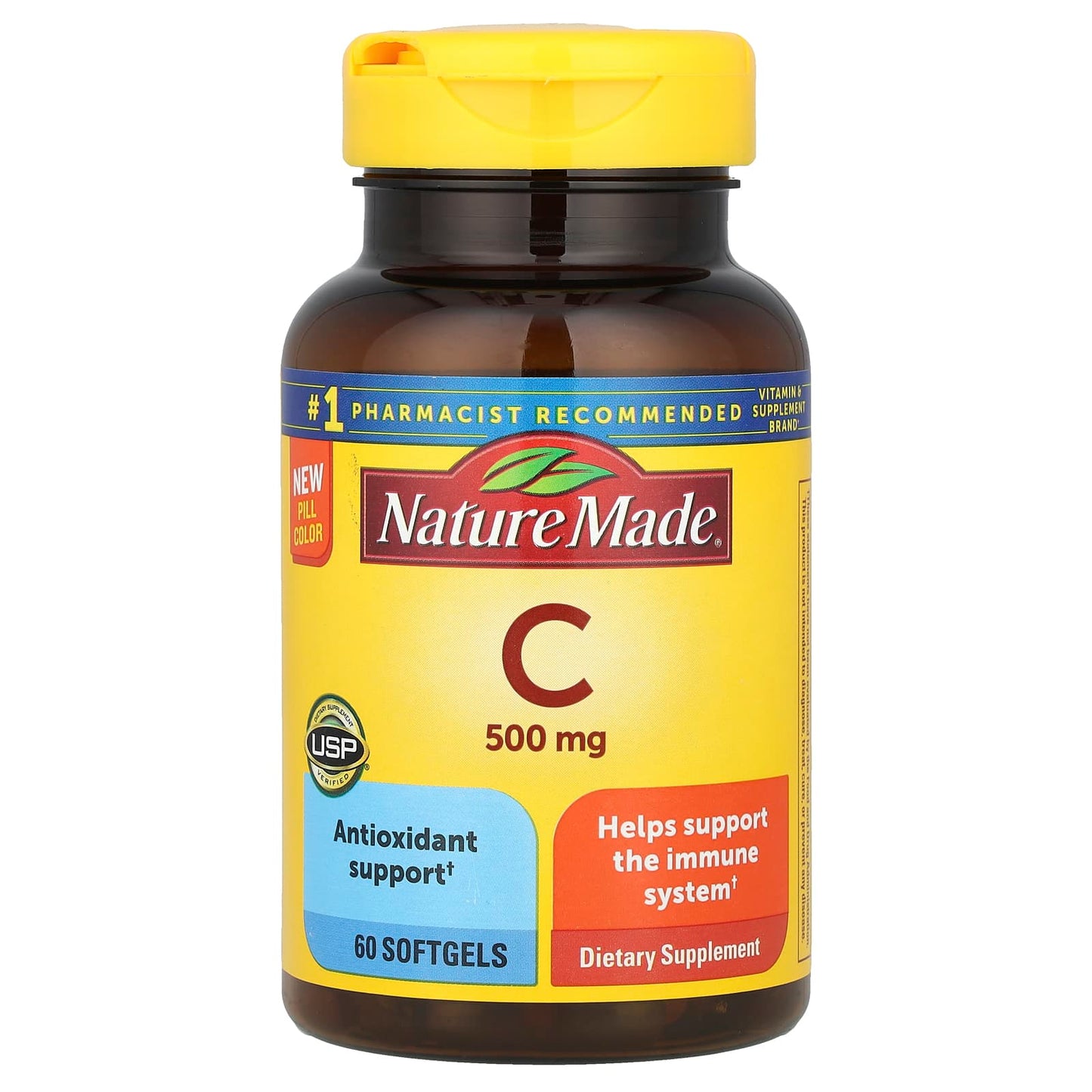 Nature Made, Vitamin C, 500 mg, 60 Softgels - Image 1