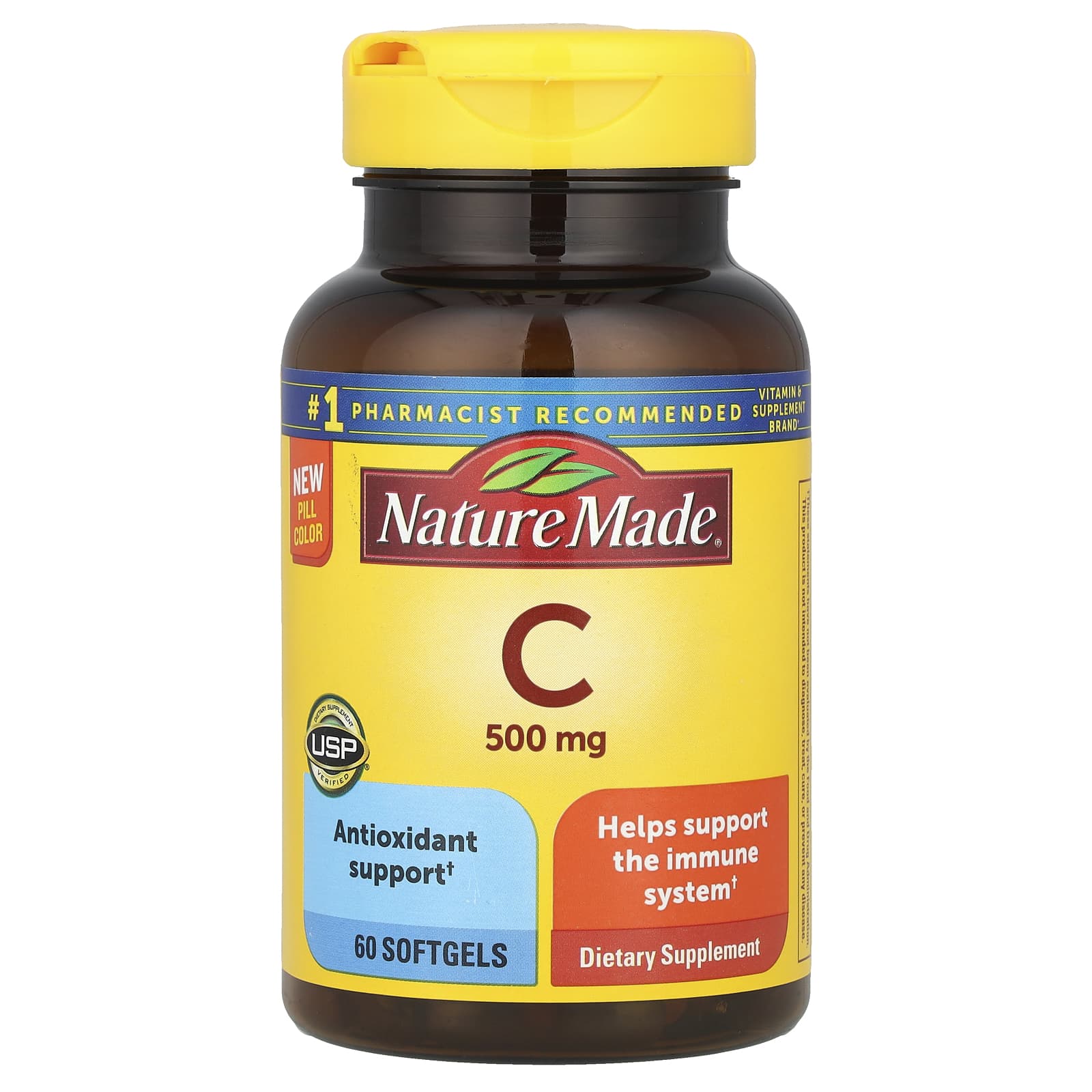 Nature Made, Vitamin C, 500 mg, 60 Softgels - Image 1