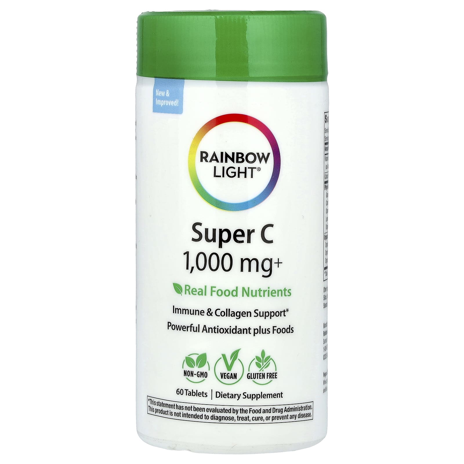 Rainbow Light, Super C, 60 Tablets - Image 1