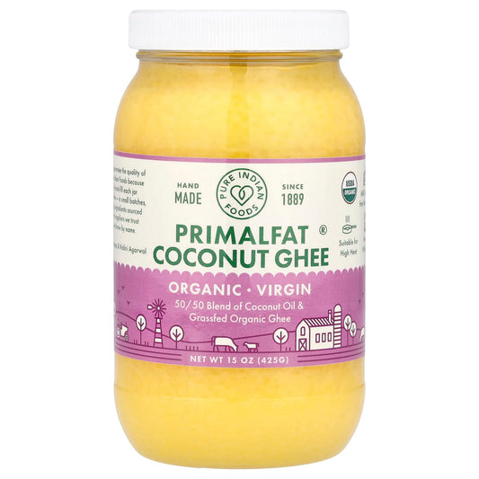 Pure Indian Foods, Organic Virgin PrimalFat Coconut Ghee, 15 oz (425 g) - Image 1