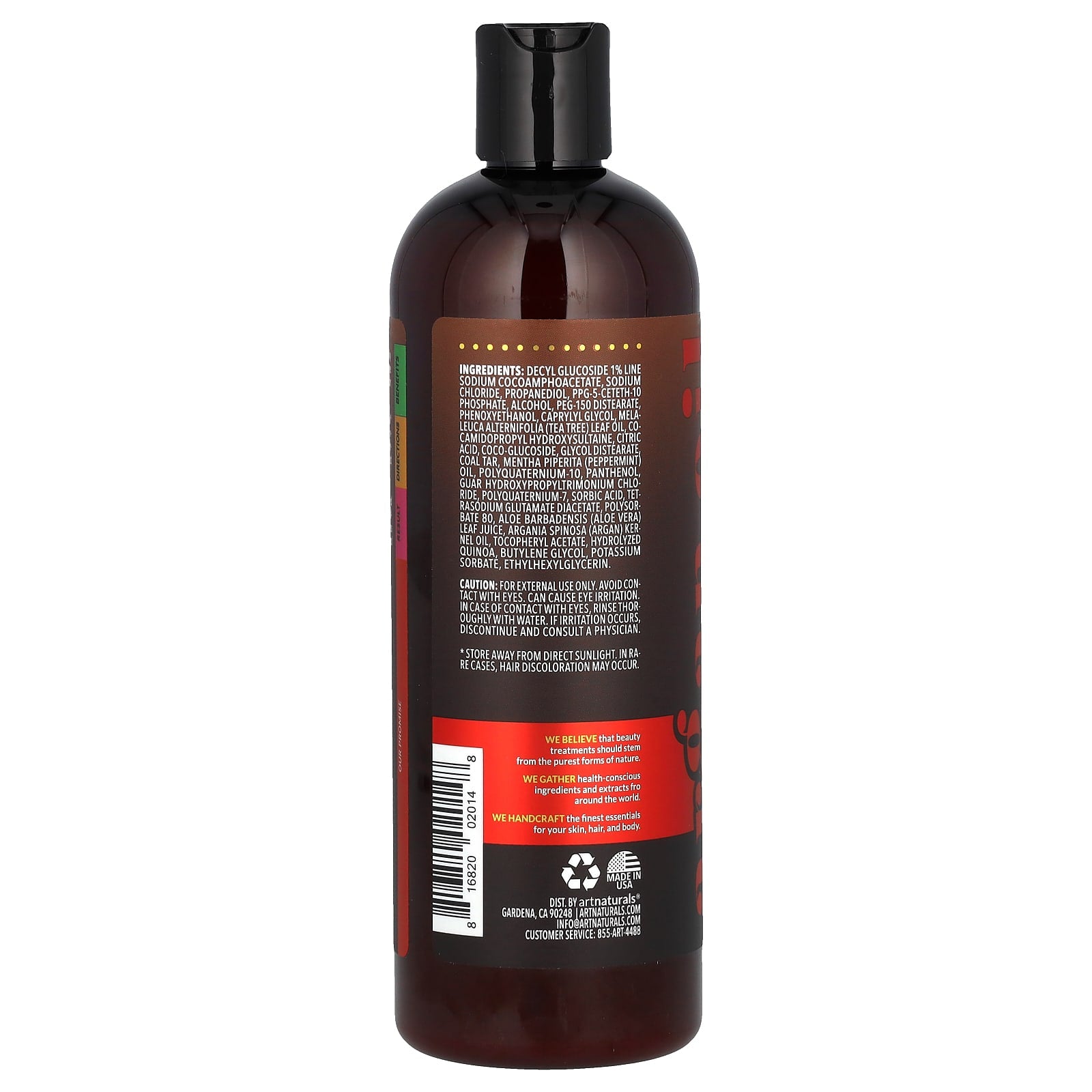 Coal Tar Shampoo for Dry Scalp & Dandruff Relief by artnaturals - Image 2