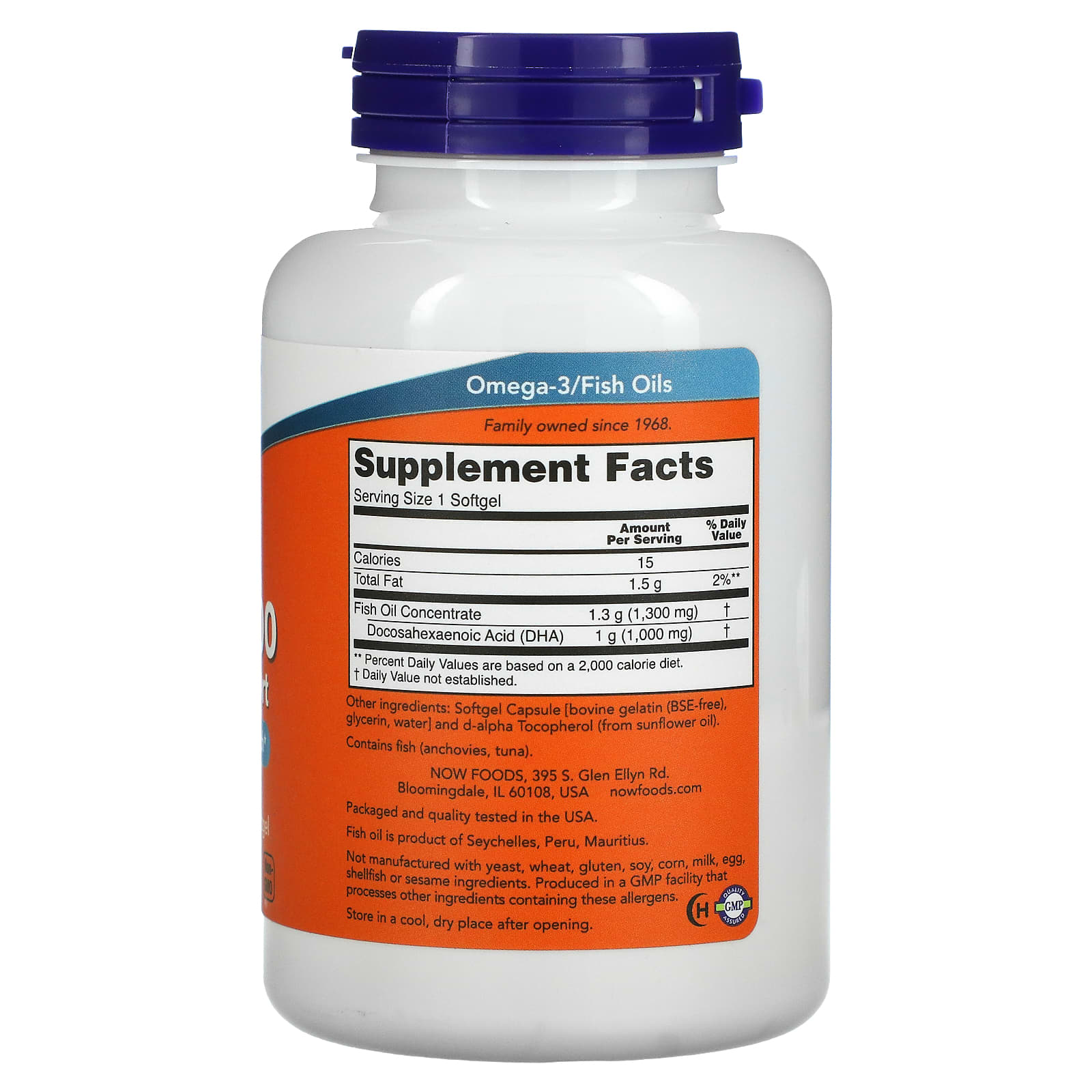 NOW Foods, DHA-1000 Brain Support, Extra Strength, 1,000 mg, 90 Softgels - Image 2