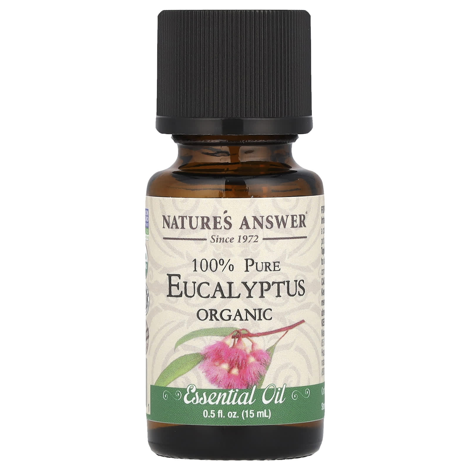 Nature's Answer, 100% Pure Organic Essential Oil, Eucalyptus, 0.5 fl oz (15 ml) - Image 1