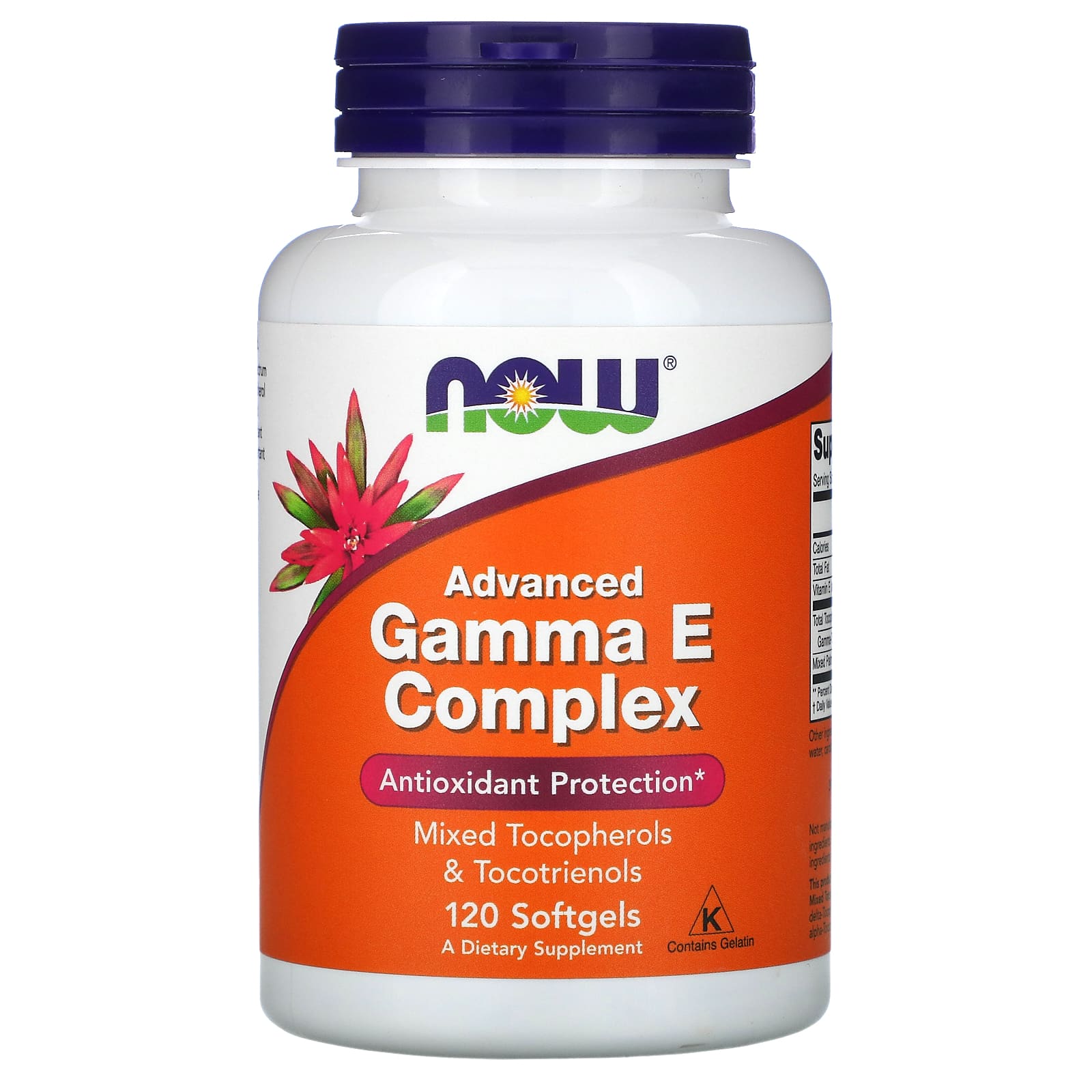 NOW Foods, Gamma E Complex, Advanced, 120 Softgels - Image 1