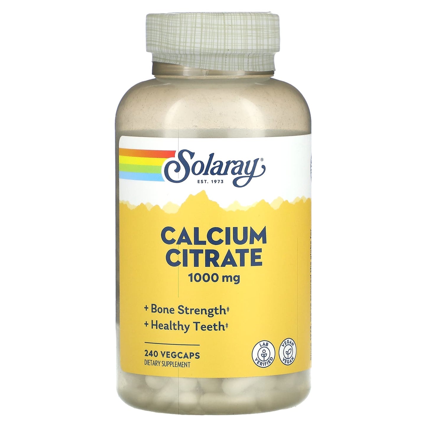 Solaray, Calcium Citrate, 240 VegCaps (250 mg per Capsule) - Image 1