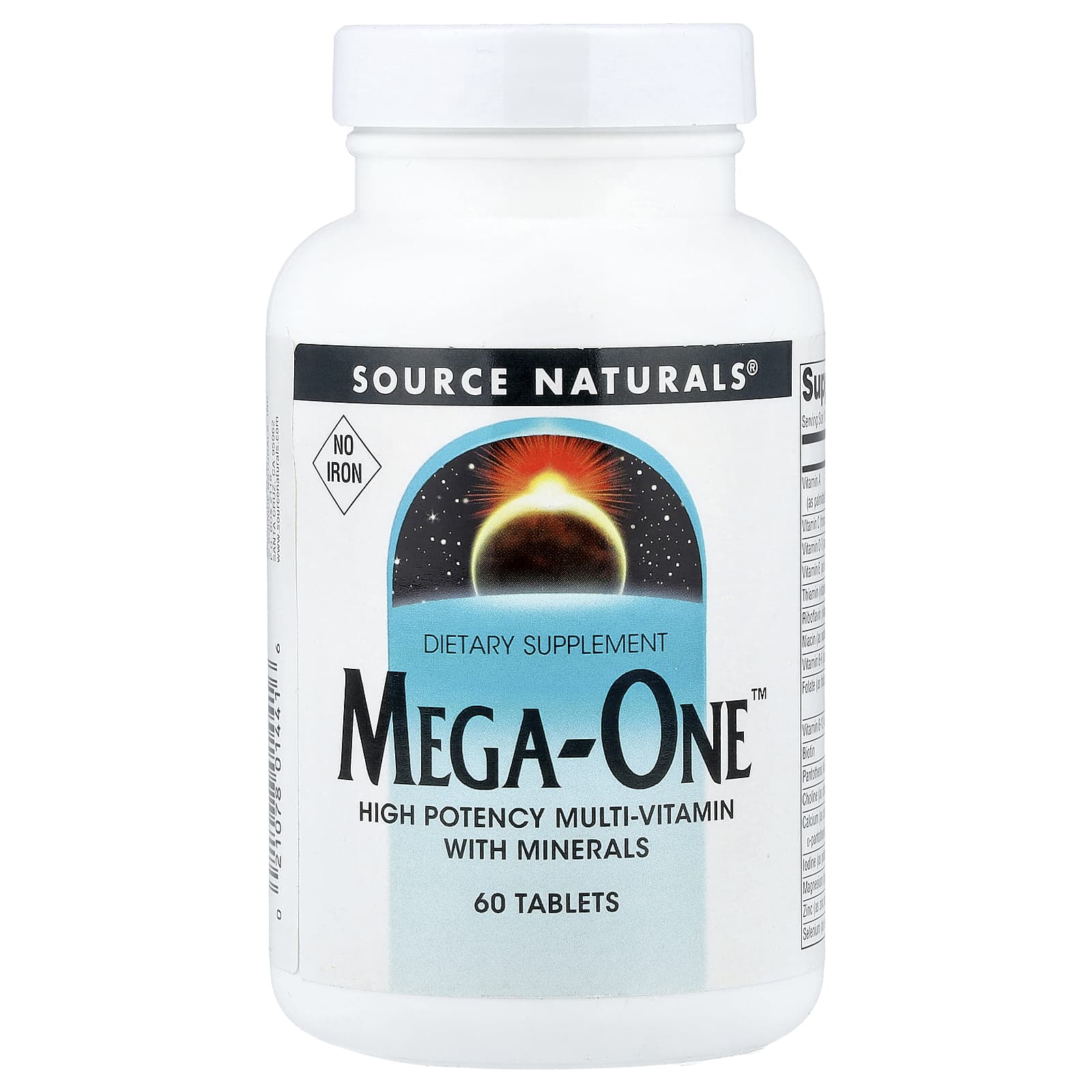 Source Naturals, Mega-One™, No Iron, 60 Tablets - Image 1