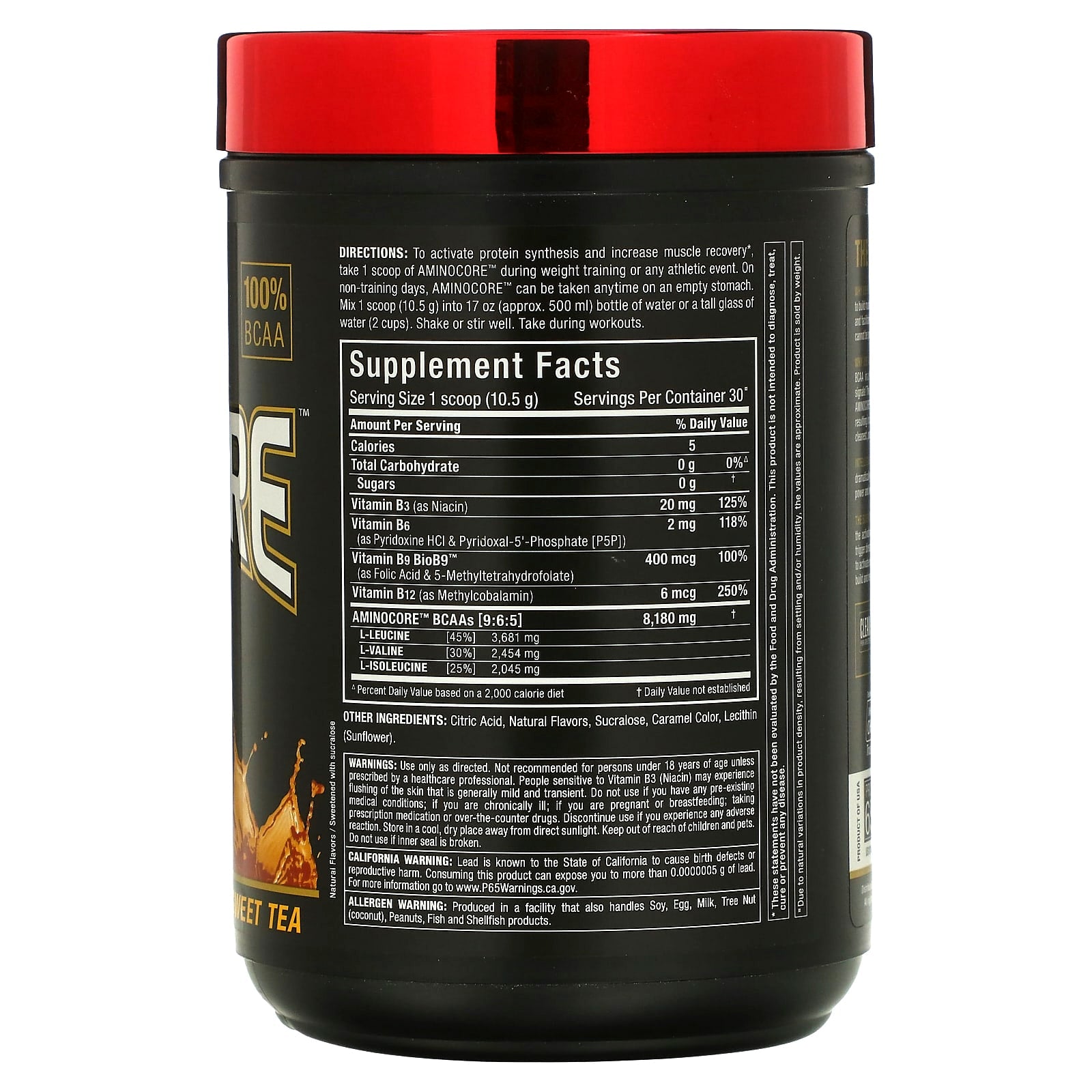 ALLMAX Aminocore BCAA Supplement - 8g BCAA for Muscle Recovery - Image 2