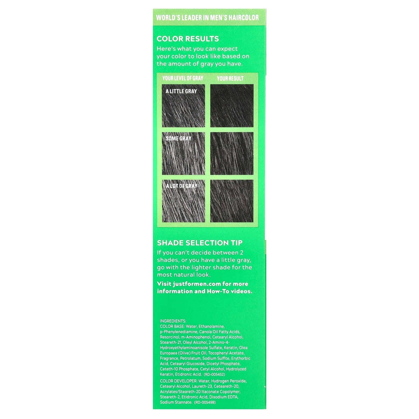 Just for Men Real Black H-55 Shampoo-In-Color Haircolor Kit - Image 2