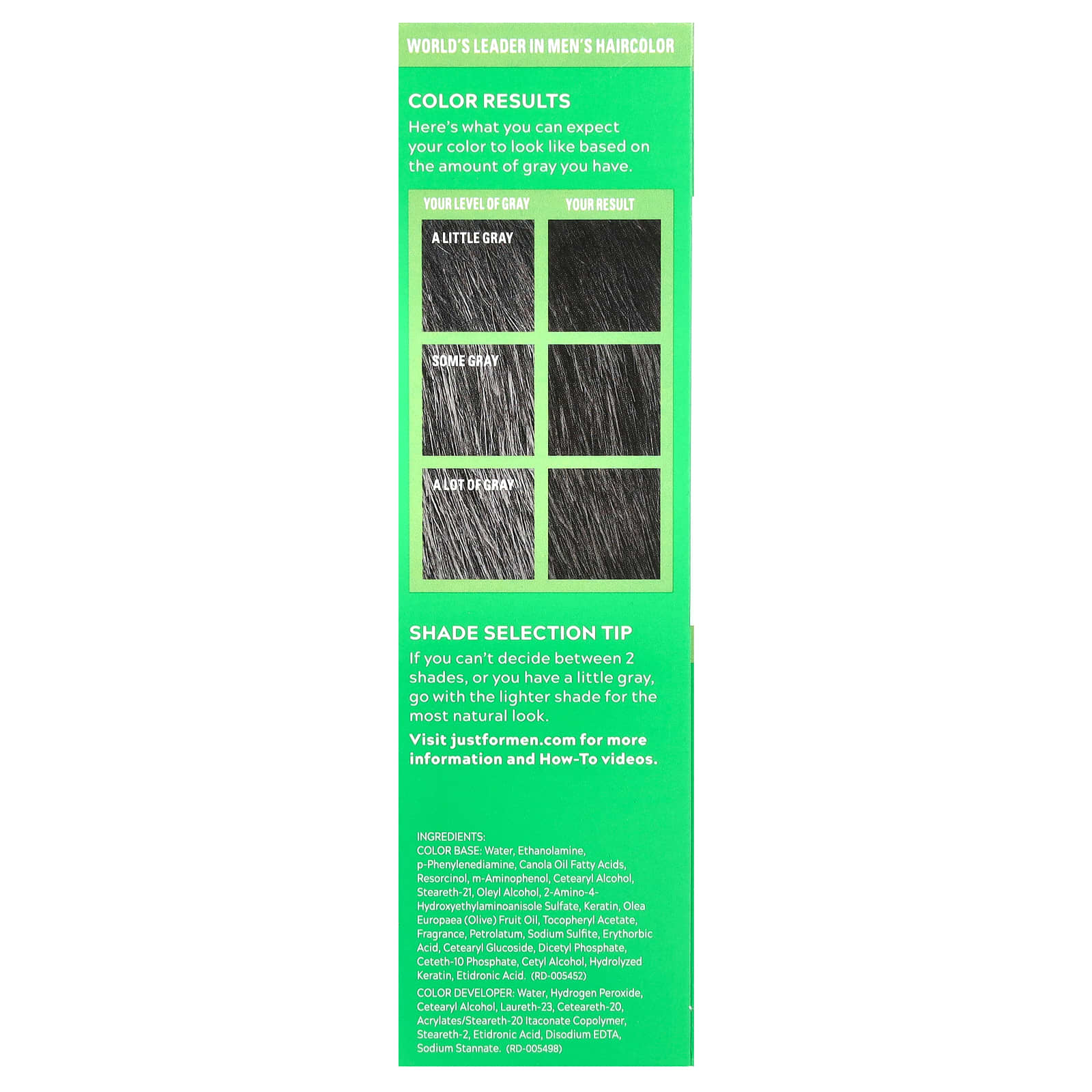 Just for Men Real Black H-55 Shampoo-In-Color Haircolor Kit - Image 2