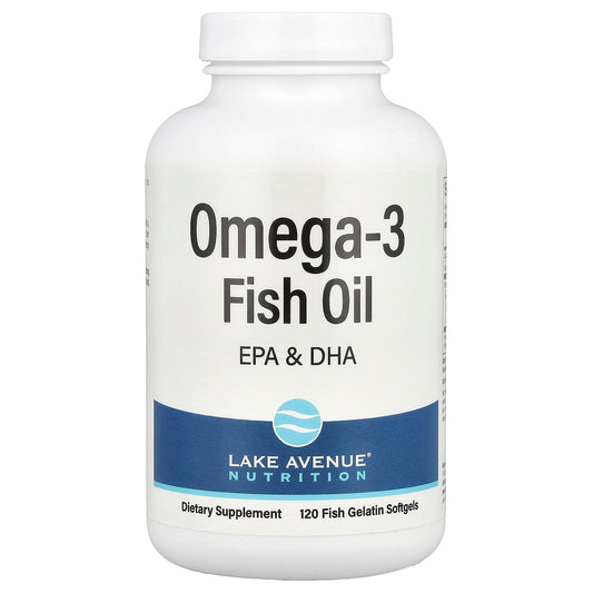 Omega-3 Fish Oil, 120 Softgels for Heart Health | Lake Avenue Nutrition - Image 1